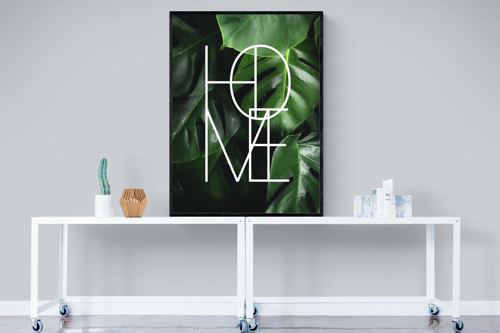 Home-Wall_Art-90 x 120cm-Mounted Canvas-Black-Pixalot