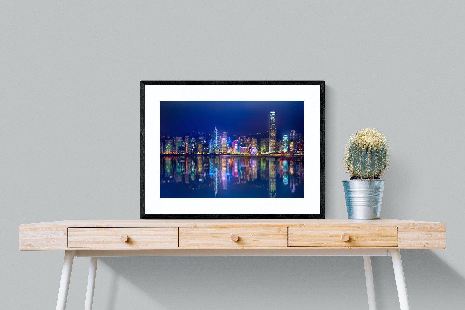 Hong Kong-Wall_Art-80 x 60cm-Framed Print-Black-Pixalot