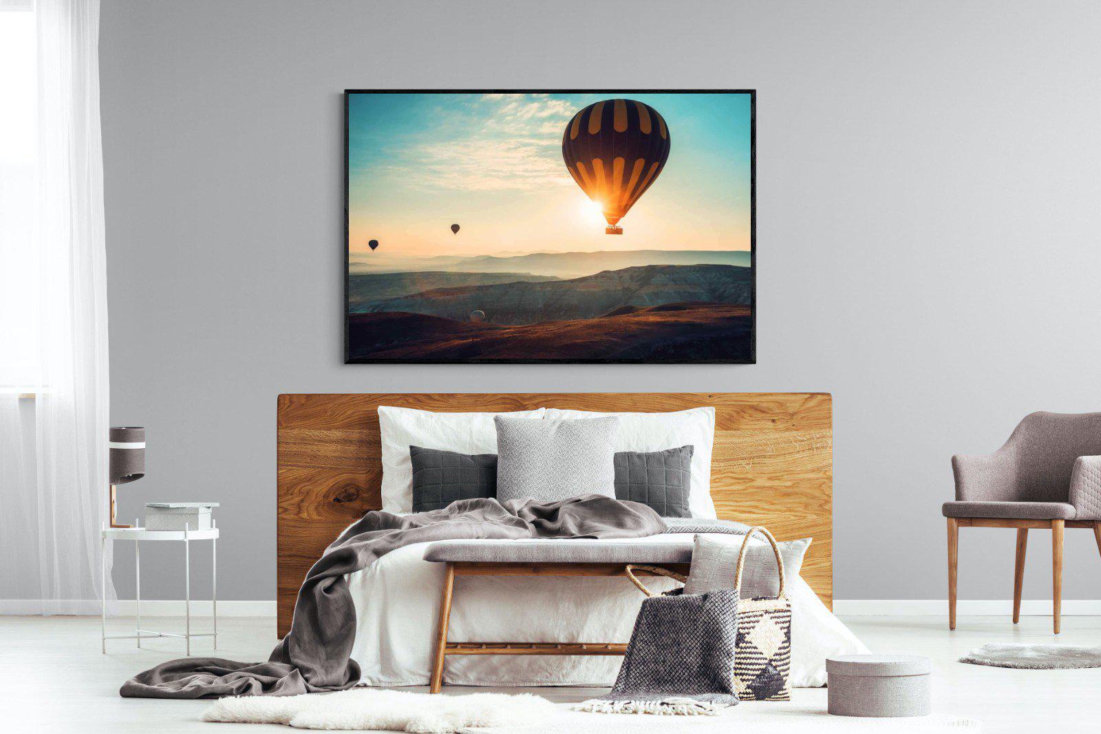 Hot Air-Wall_Art-150 x 100cm-Mounted Canvas-Black-Pixalot