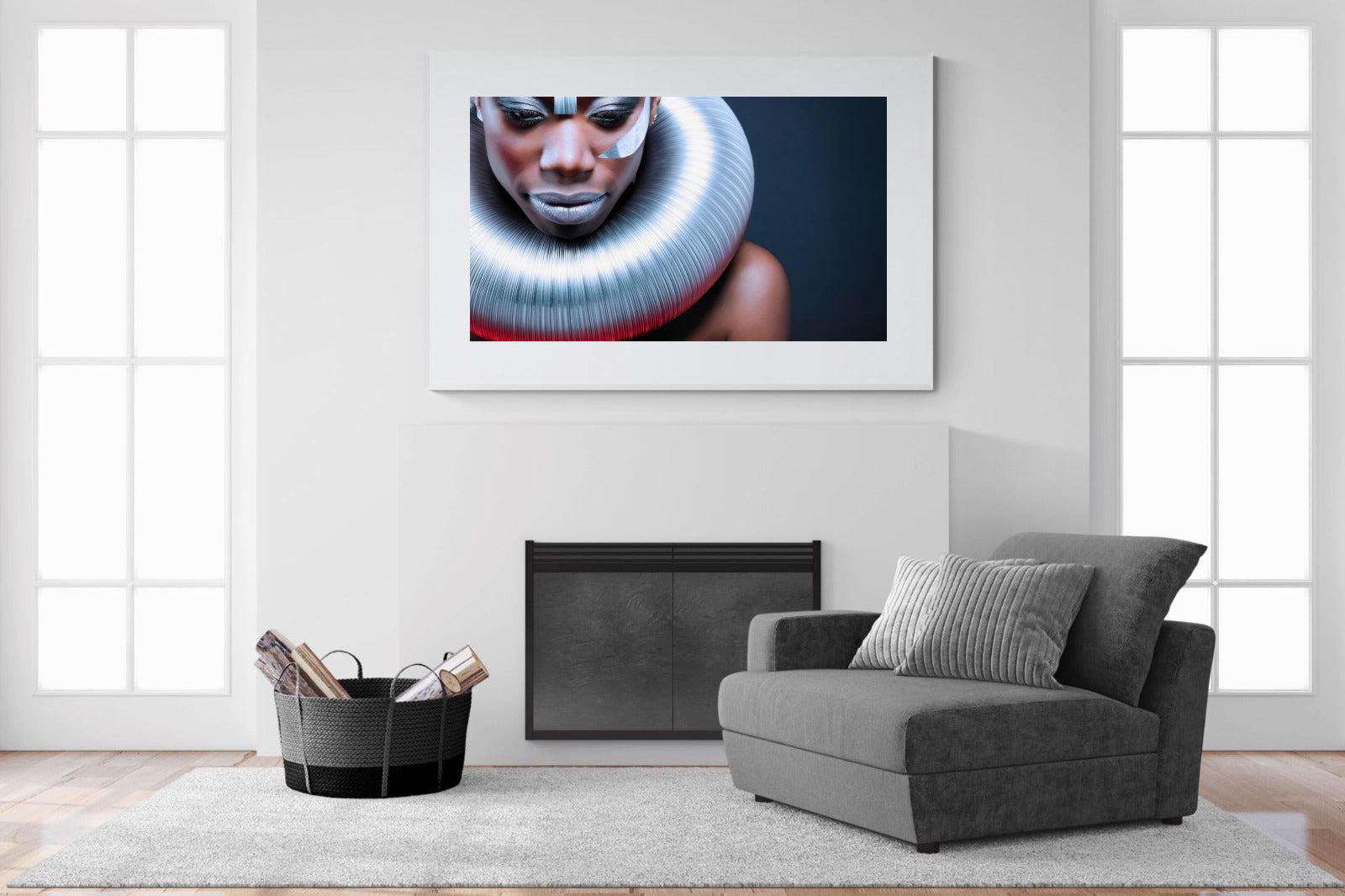 Ice Queen-Wall_Art-150 x 100cm-Framed Print-White-Pixalot