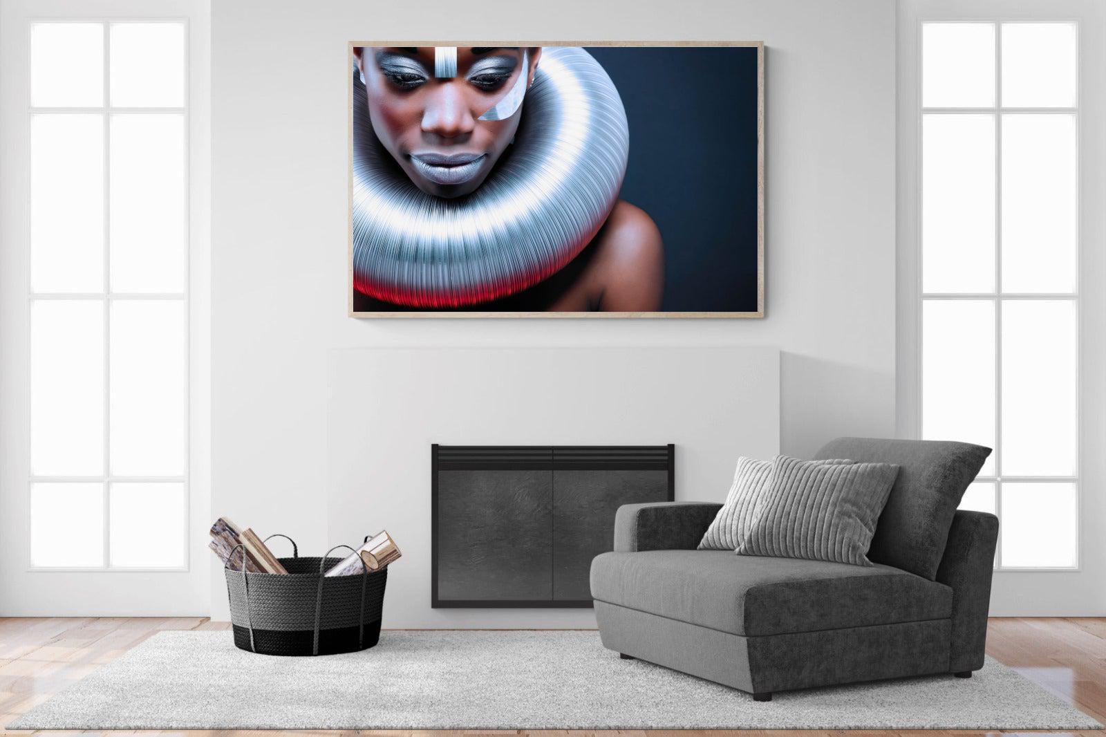 Ice Queen-Wall_Art-150 x 100cm-Mounted Canvas-Wood-Pixalot