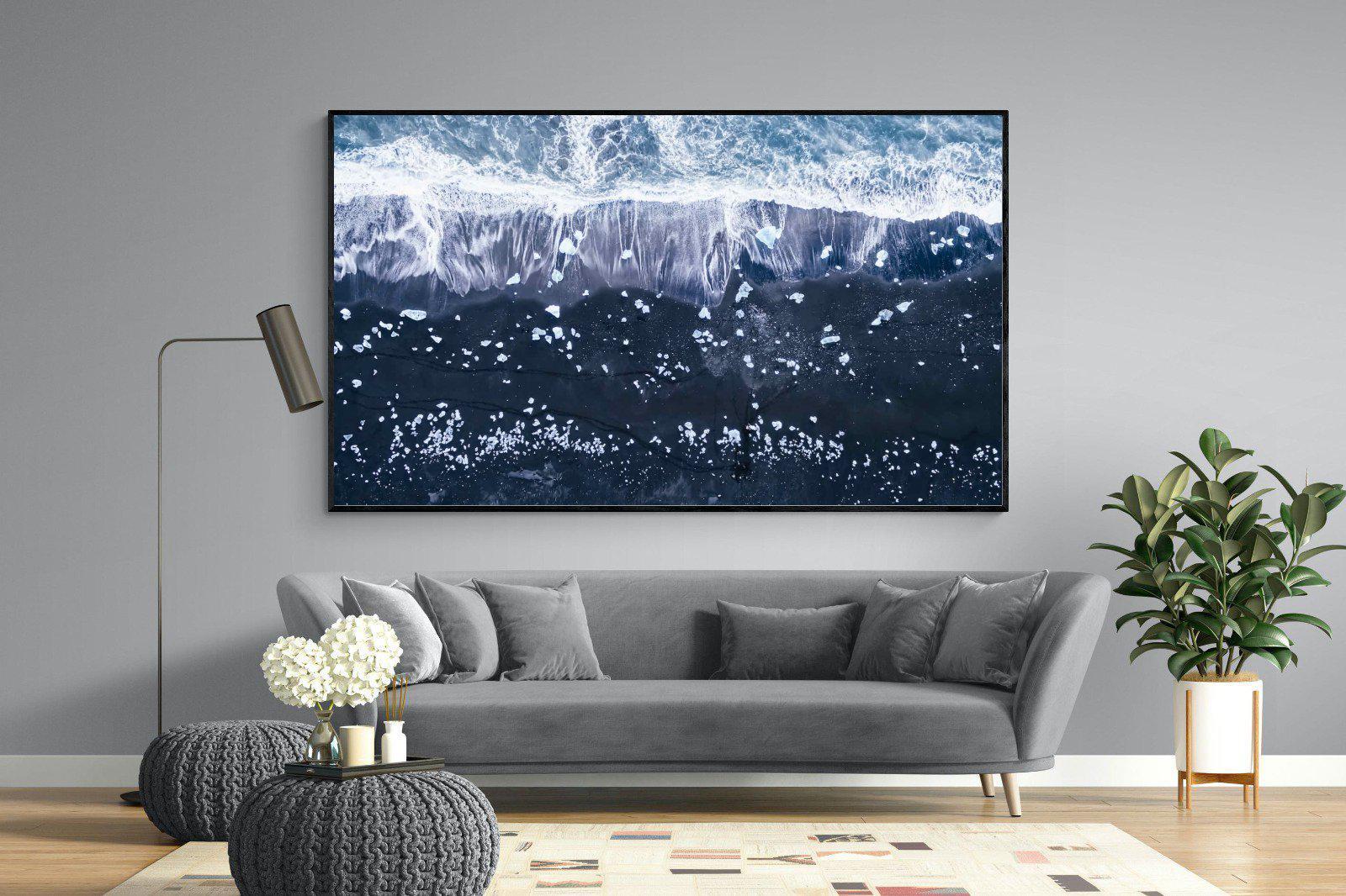 Iceland-Wall_Art-220 x 130cm-Mounted Canvas-Black-Pixalot