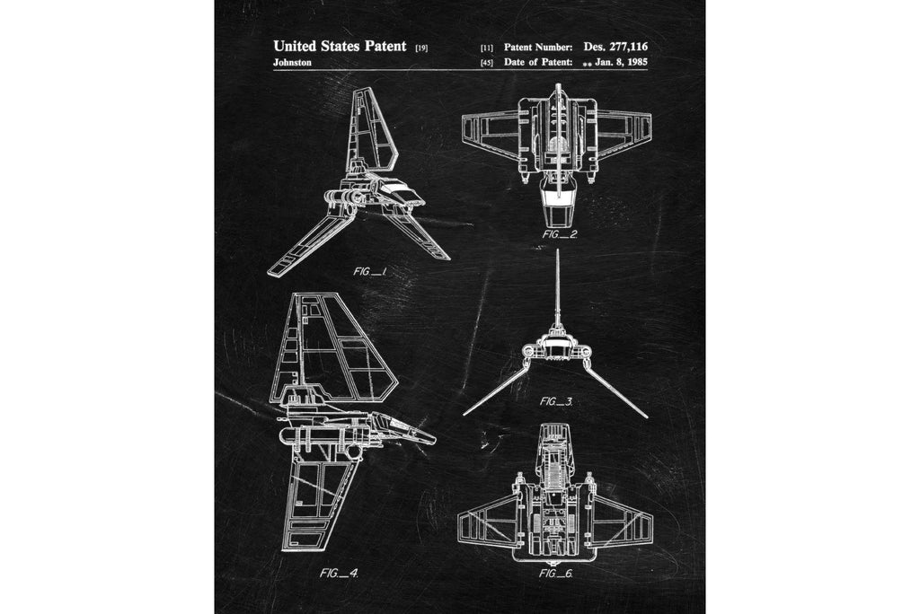 Imperial Shuttle Blueprint-Wall_Art-Pixalot