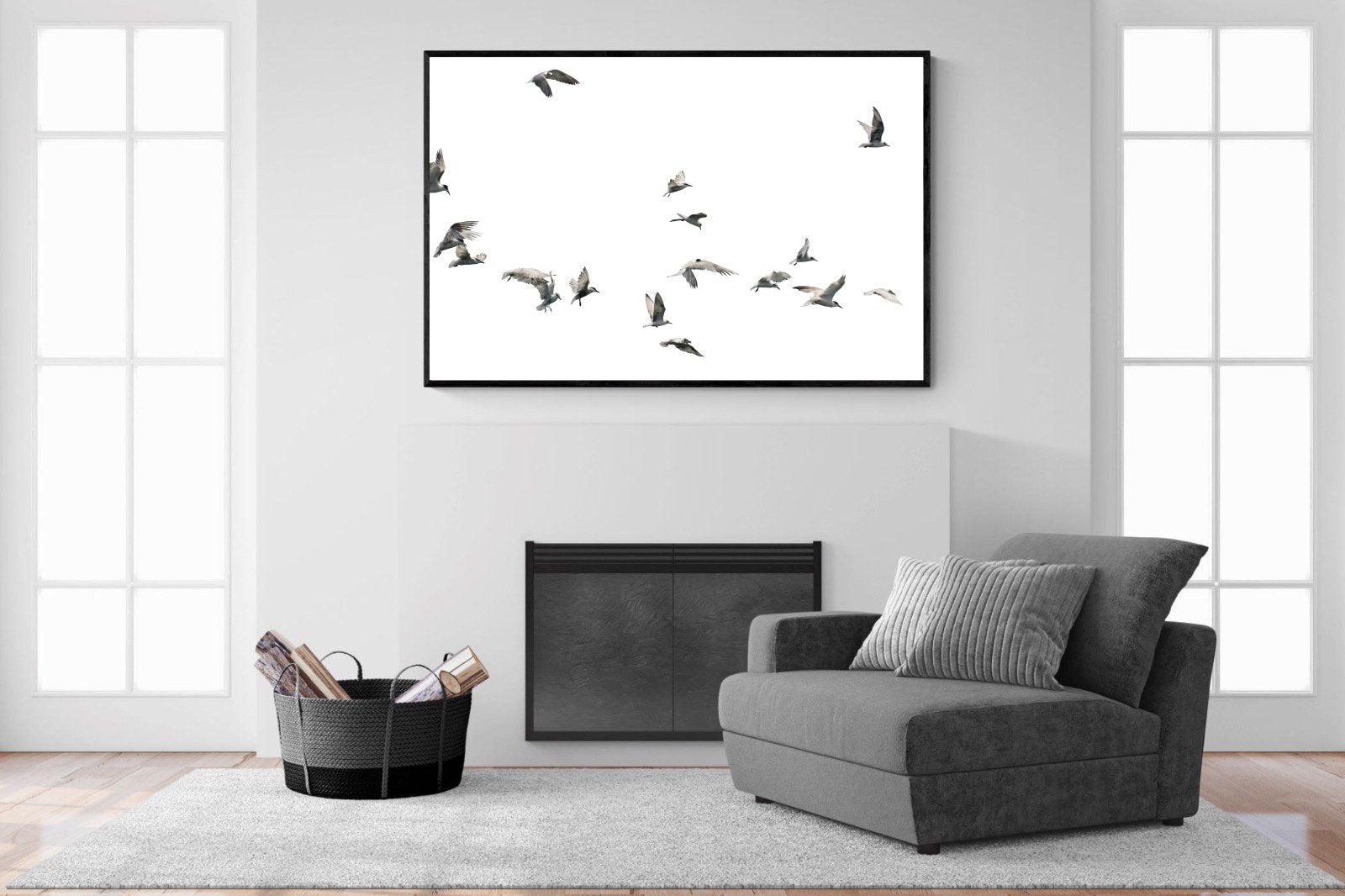 In Flight-Wall_Art-150 x 100cm-Mounted Canvas-Black-Pixalot