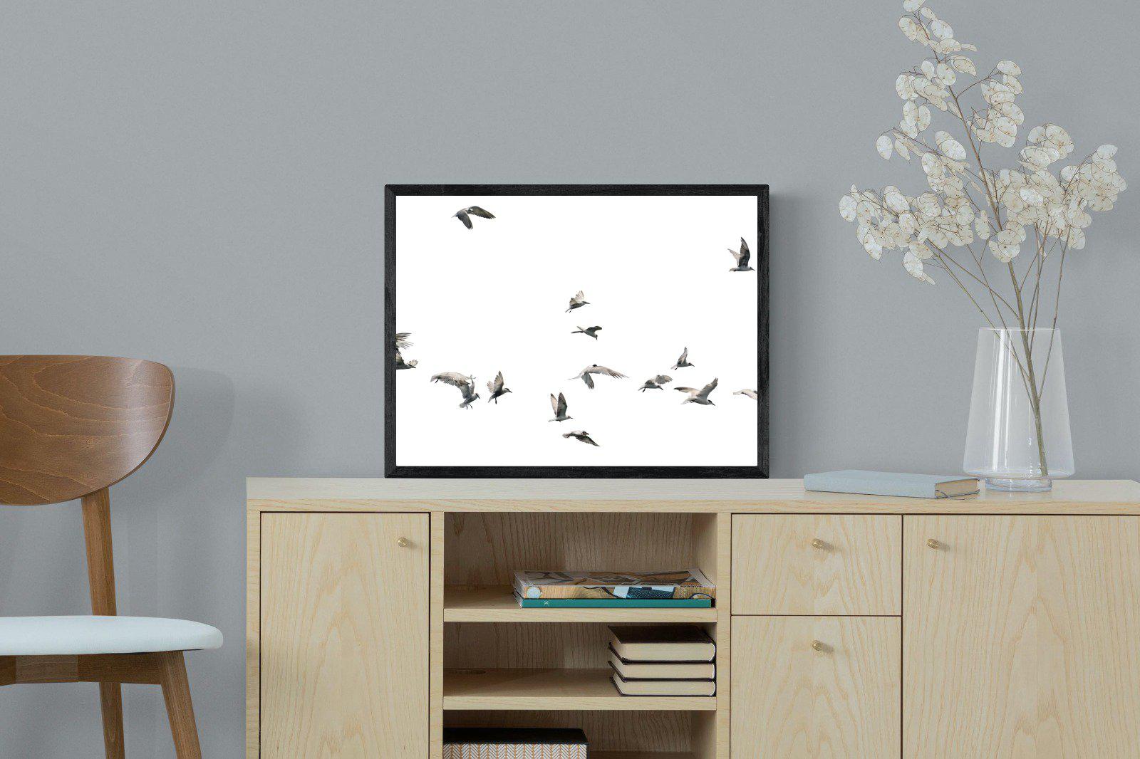 In Flight-Wall_Art-60 x 45cm-Mounted Canvas-Black-Pixalot