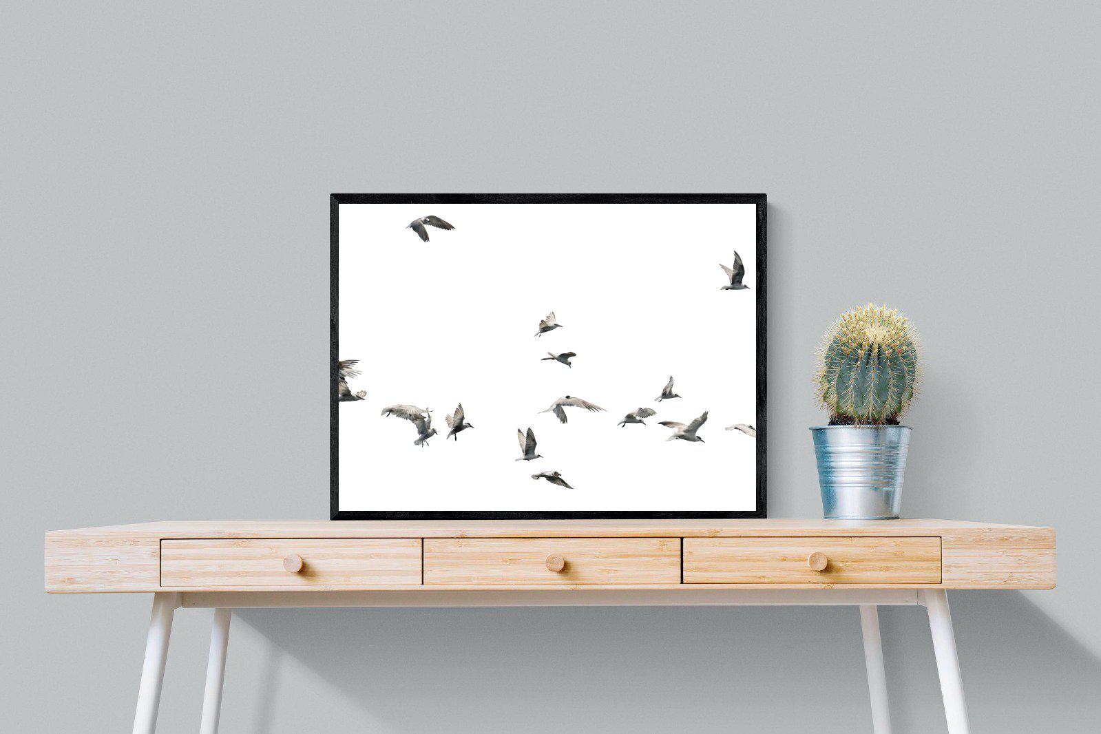 In Flight-Wall_Art-80 x 60cm-Mounted Canvas-Black-Pixalot