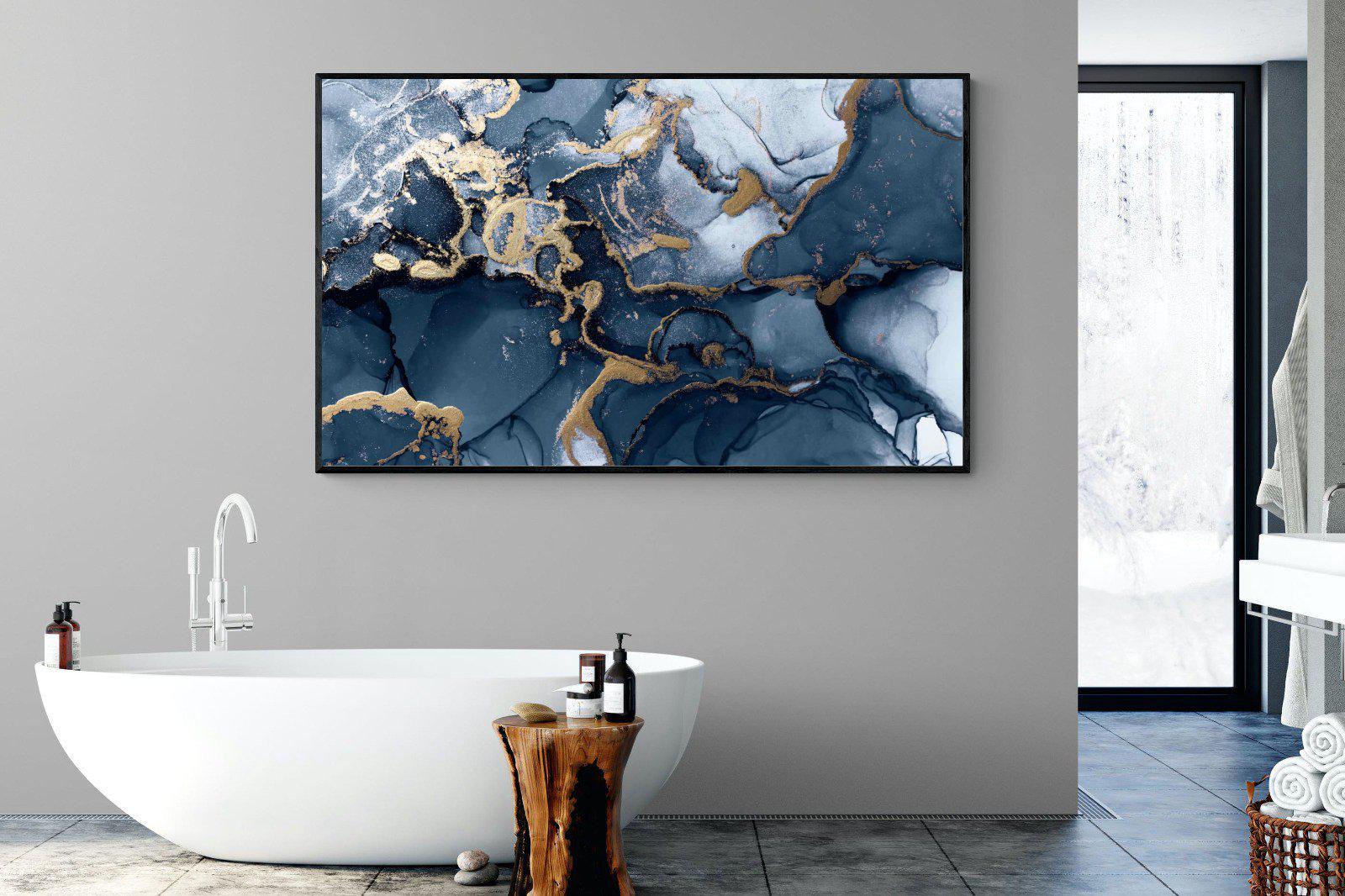 Indigo Ink-Wall_Art-180 x 110cm-Mounted Canvas-Black-Pixalot