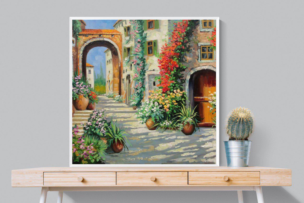 Italian Oil-Wall_Art-100 x 100cm-Mounted Canvas-White-Pixalot