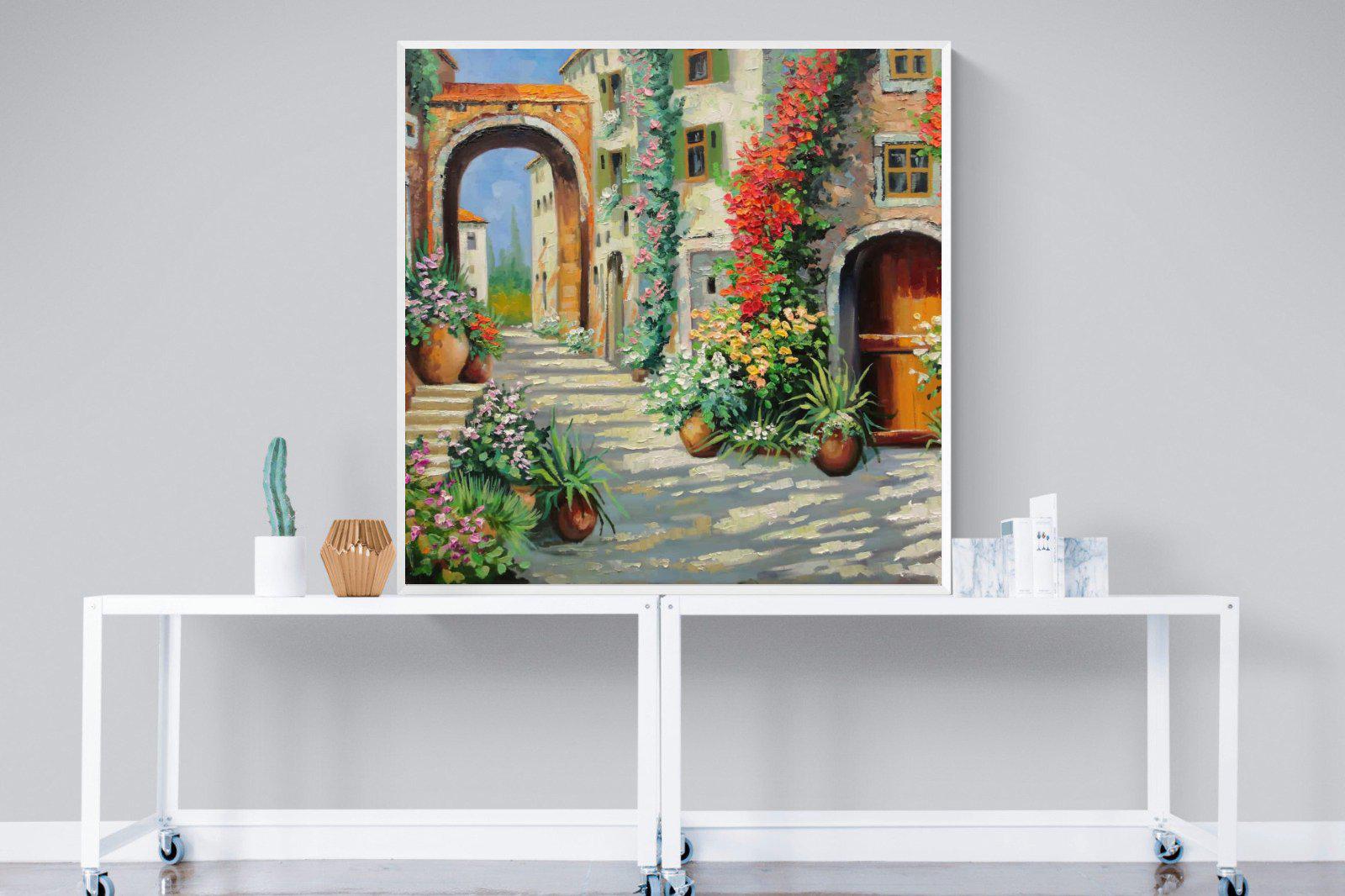 Italian Oil-Wall_Art-120 x 120cm-Mounted Canvas-White-Pixalot