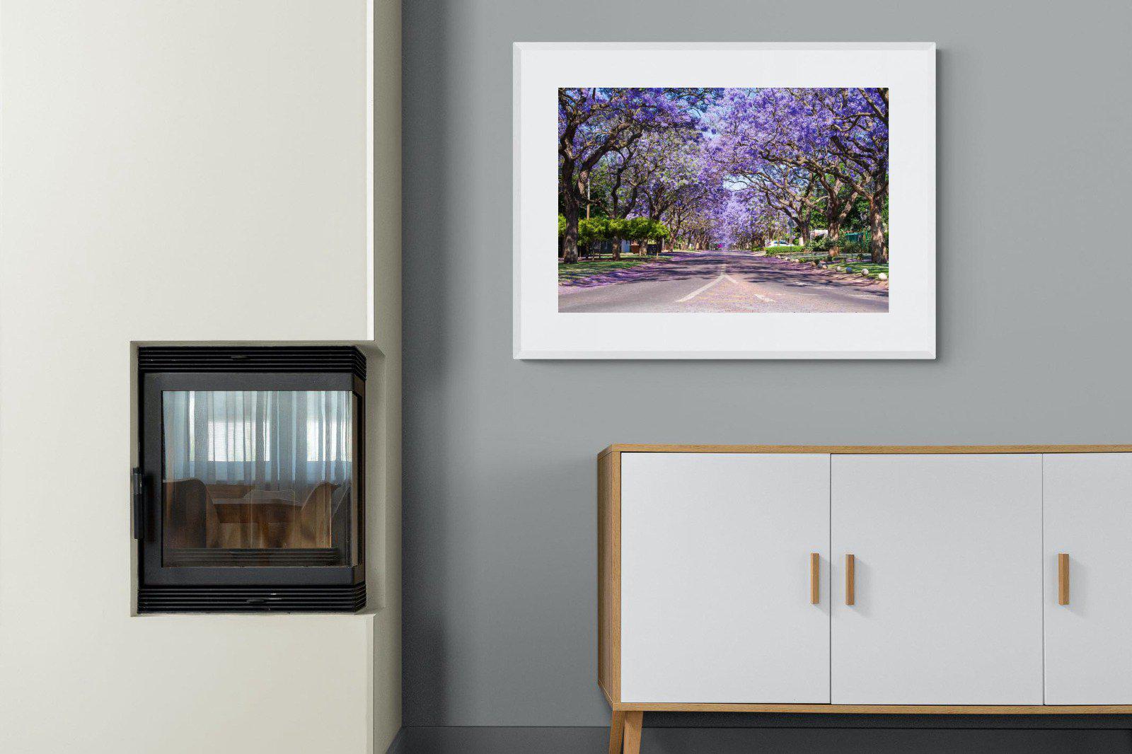 Jacaranda-Wall_Art-100 x 75cm-Framed Print-White-Pixalot