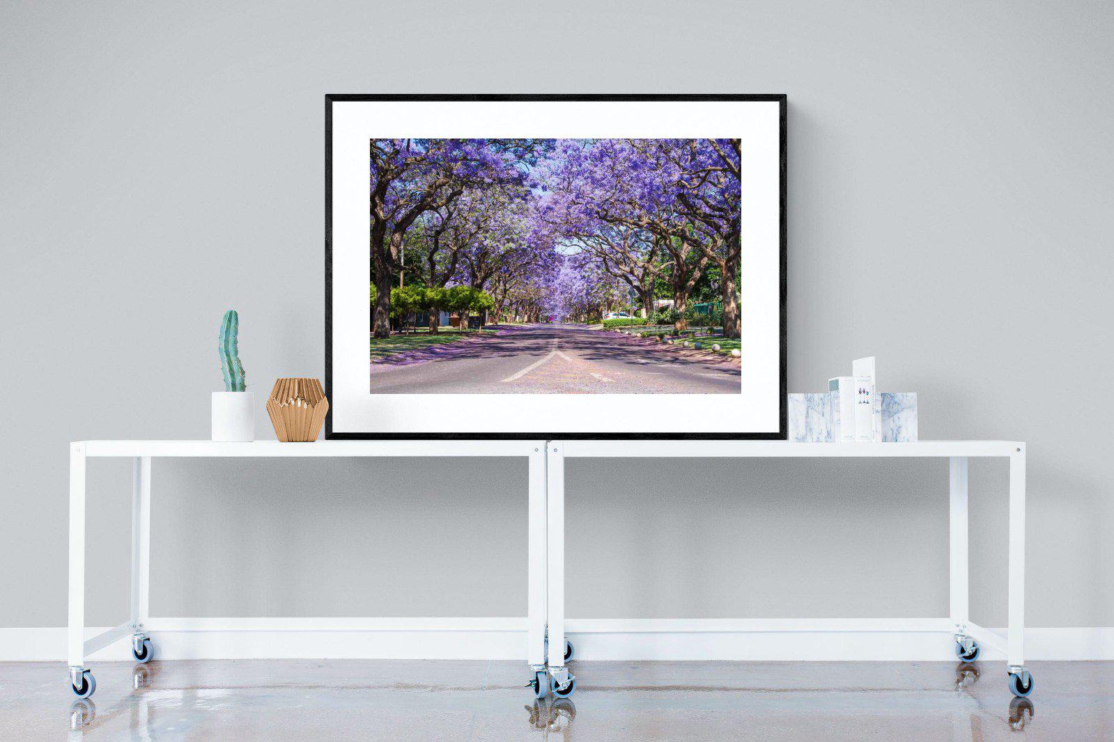 Jacaranda-Wall_Art-120 x 90cm-Framed Print-Black-Pixalot