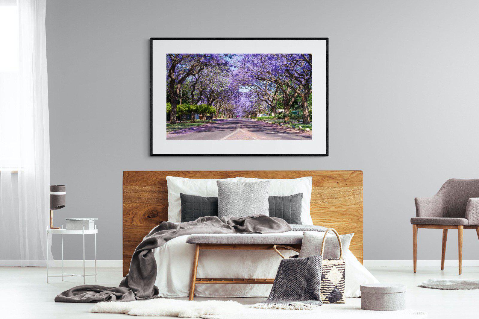 Jacaranda-Wall_Art-150 x 100cm-Framed Print-Black-Pixalot