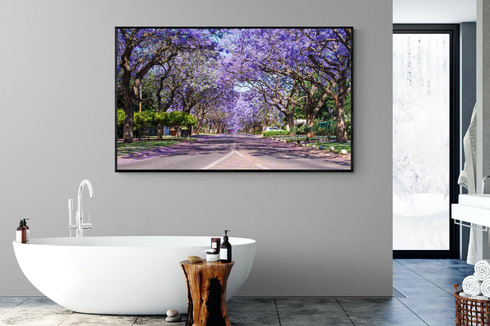 Jacaranda-Wall_Art-180 x 110cm-Mounted Canvas-Black-Pixalot