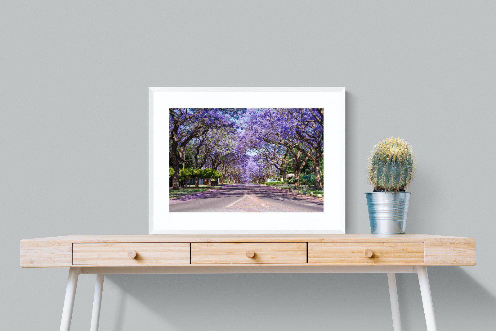 Jacaranda-Wall_Art-80 x 60cm-Framed Print-White-Pixalot