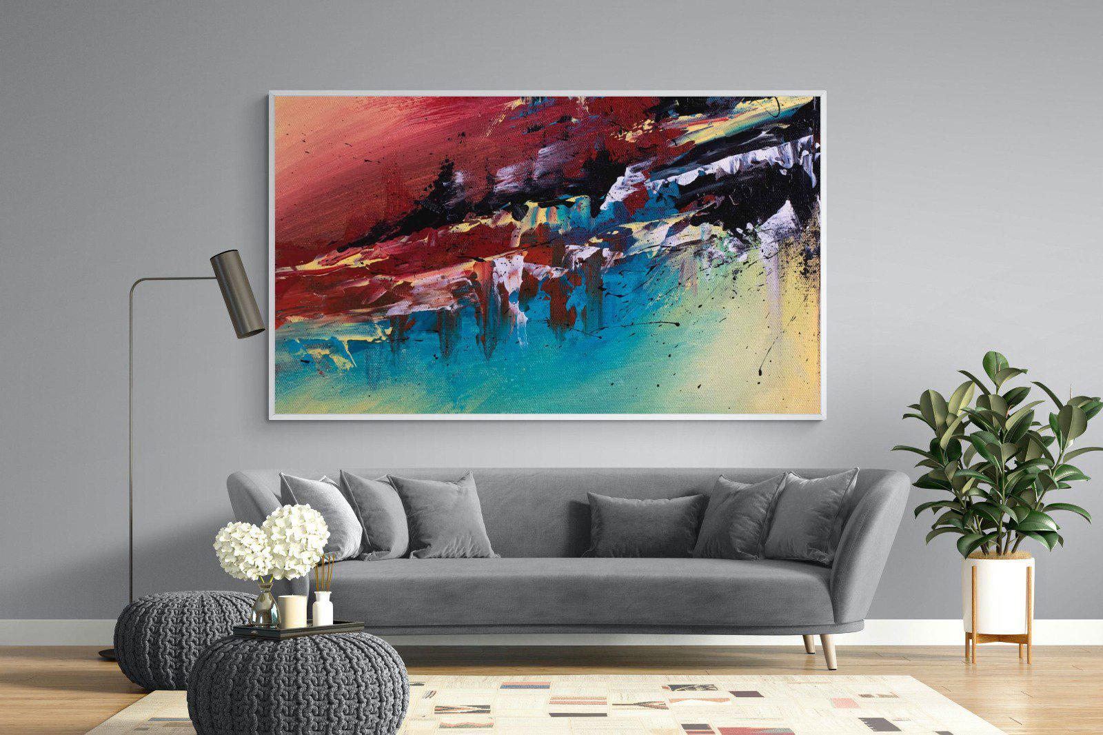 Jagged-Wall_Art-220 x 130cm-Mounted Canvas-White-Pixalot