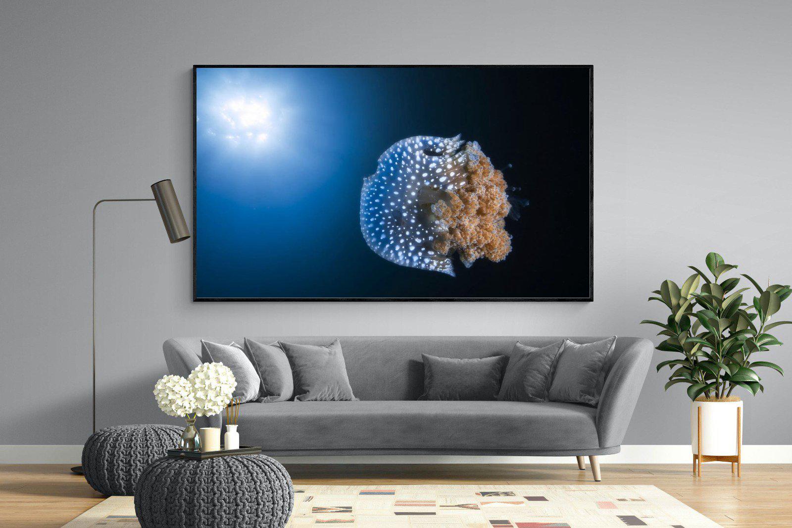 Jellyfish-Wall_Art-220 x 130cm-Mounted Canvas-Black-Pixalot