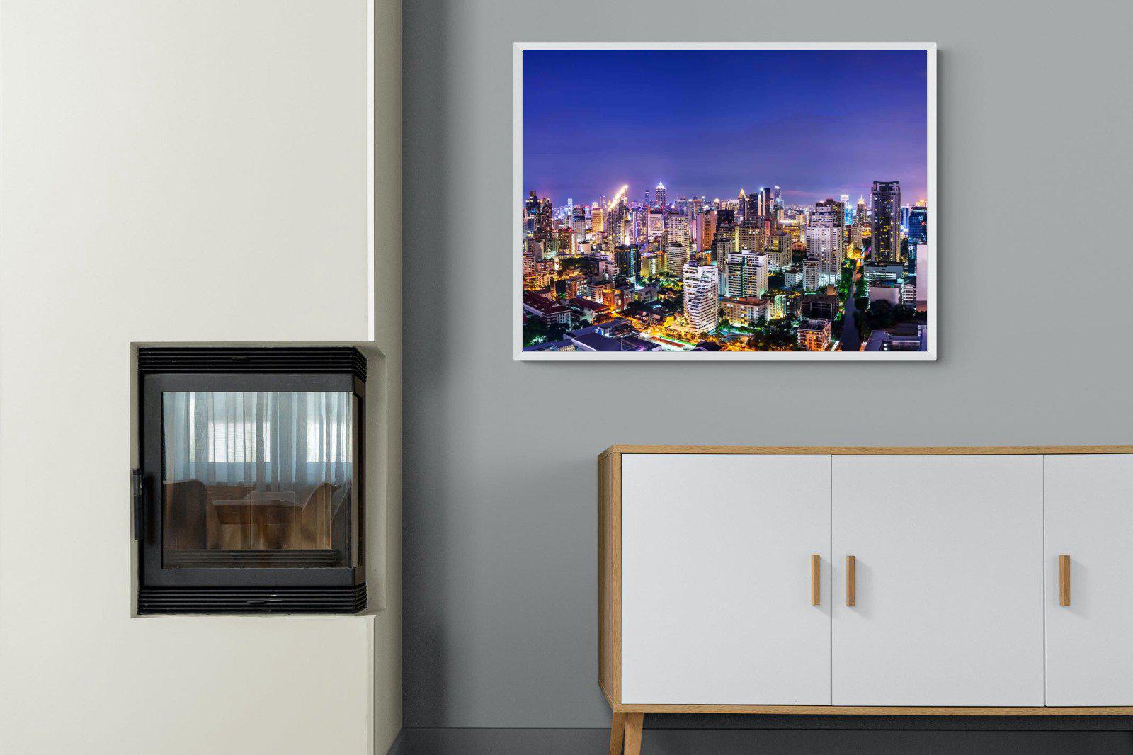 Joburg Lights-Wall_Art-100 x 75cm-Mounted Canvas-White-Pixalot