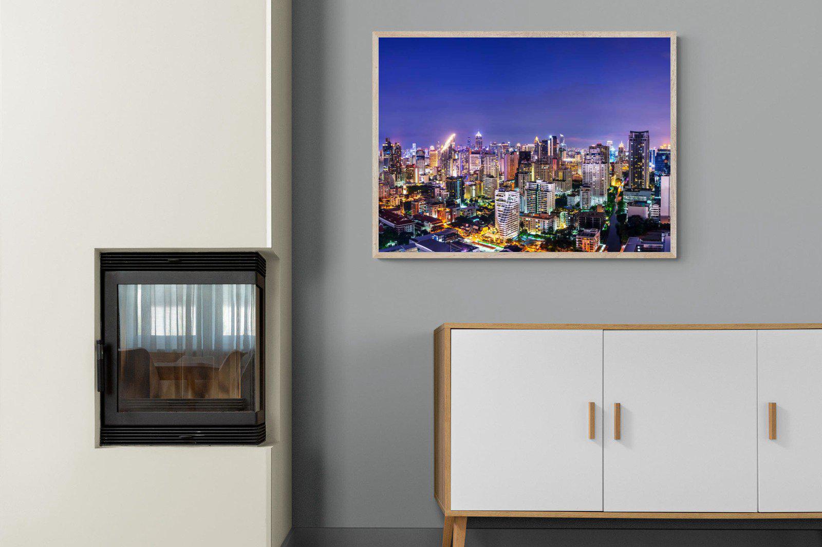 Joburg Lights-Wall_Art-100 x 75cm-Mounted Canvas-Wood-Pixalot