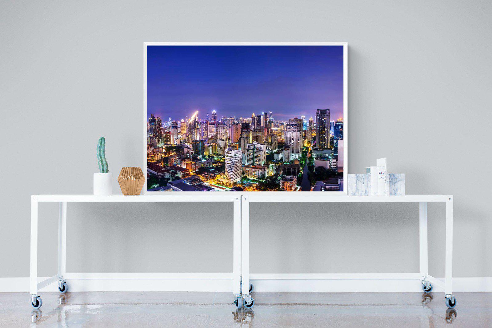 Joburg Lights-Wall_Art-120 x 90cm-Mounted Canvas-White-Pixalot