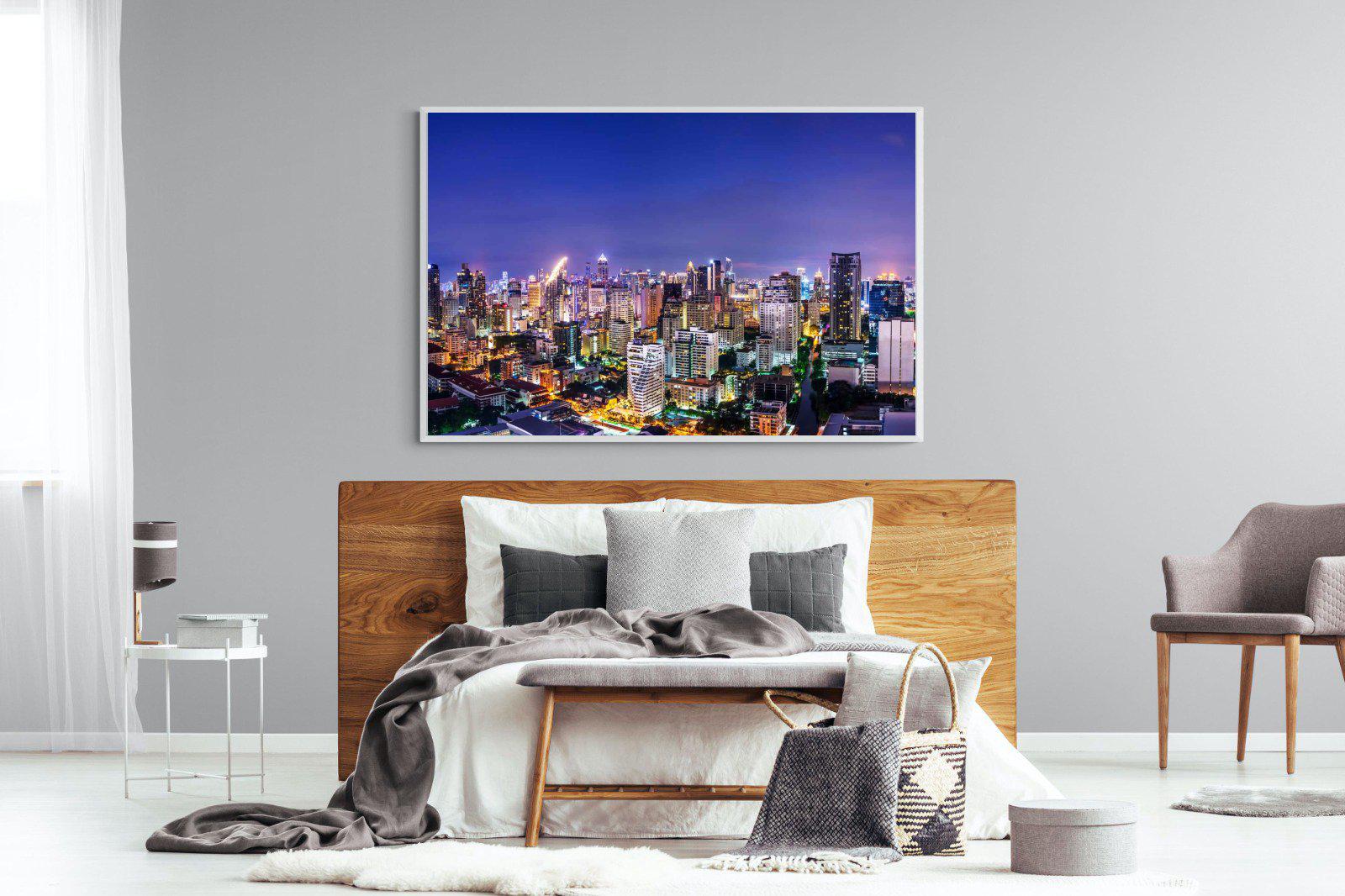 Joburg Lights-Wall_Art-150 x 100cm-Mounted Canvas-White-Pixalot