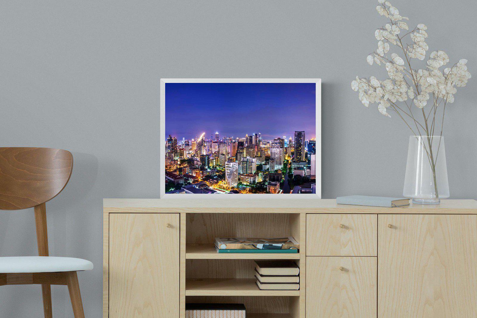 Joburg Lights-Wall_Art-60 x 45cm-Mounted Canvas-White-Pixalot