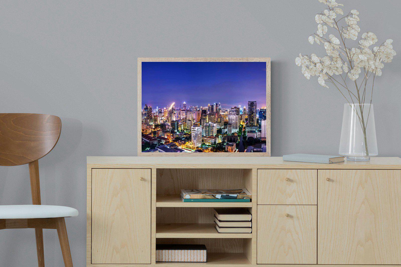 Joburg Lights-Wall_Art-60 x 45cm-Mounted Canvas-Wood-Pixalot