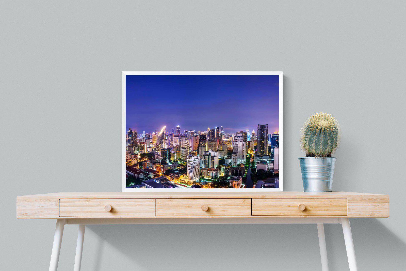 Joburg Lights-Wall_Art-80 x 60cm-Mounted Canvas-White-Pixalot