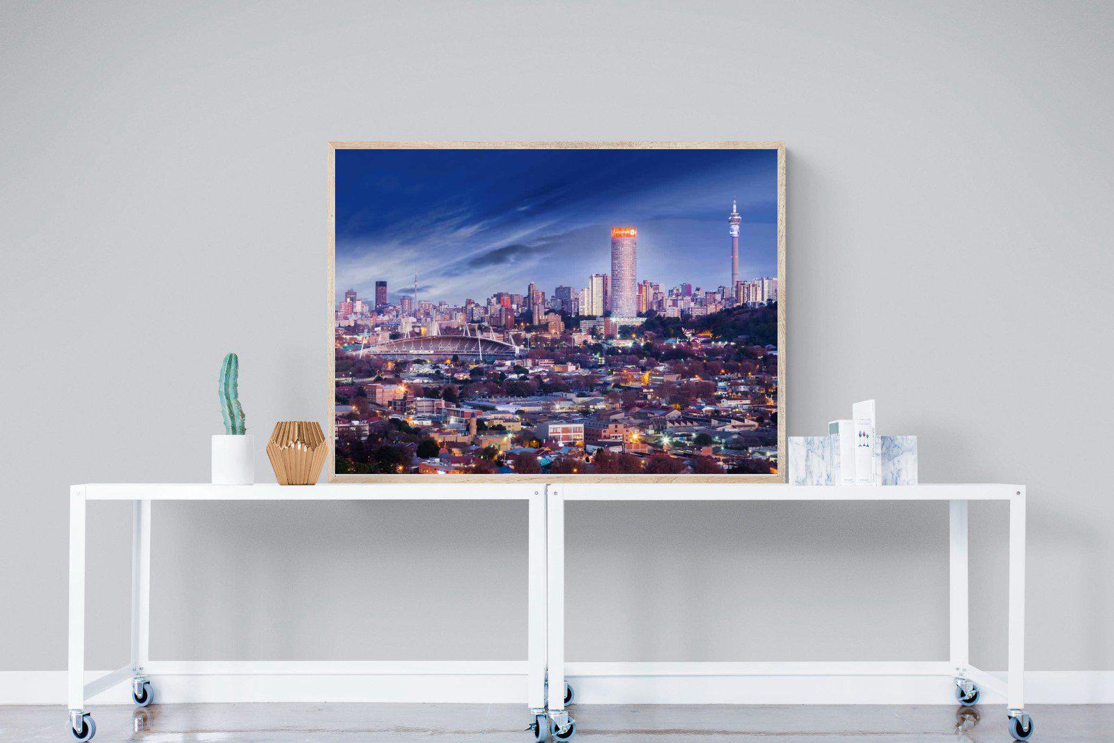 Johannesburg Panoramic-Wall_Art-120 x 90cm-Mounted Canvas-Wood-Pixalot