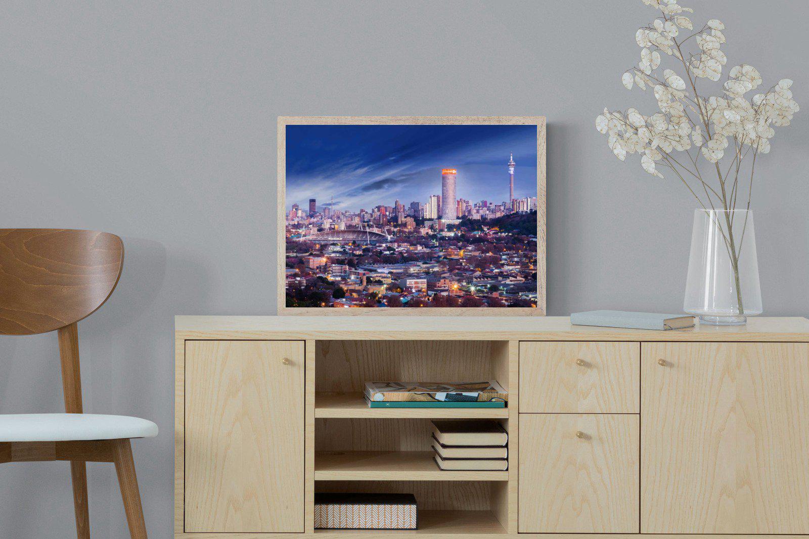 Johannesburg Panoramic-Wall_Art-60 x 45cm-Mounted Canvas-Wood-Pixalot