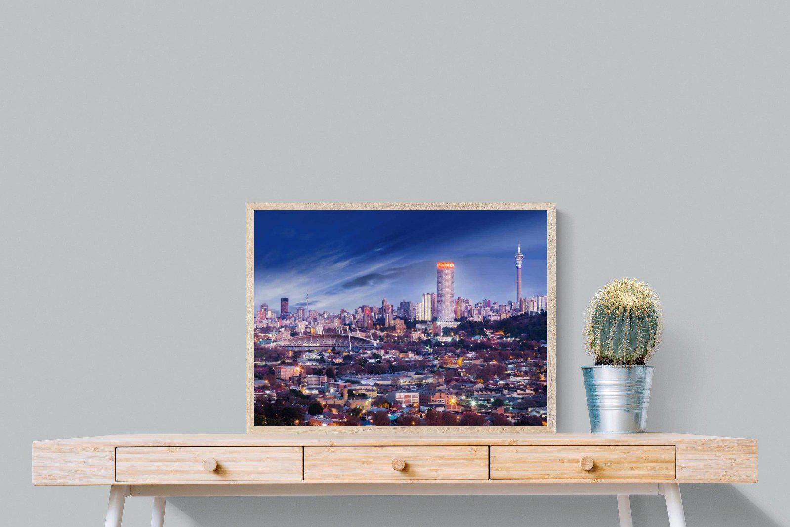 Johannesburg Panoramic-Wall_Art-80 x 60cm-Mounted Canvas-Wood-Pixalot