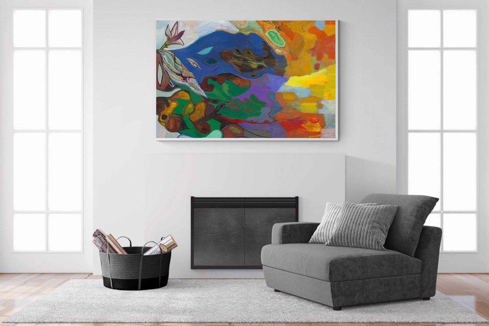 Jungle River Desert-Wall_Art-150 x 100cm-Mounted Canvas-White-Pixalot