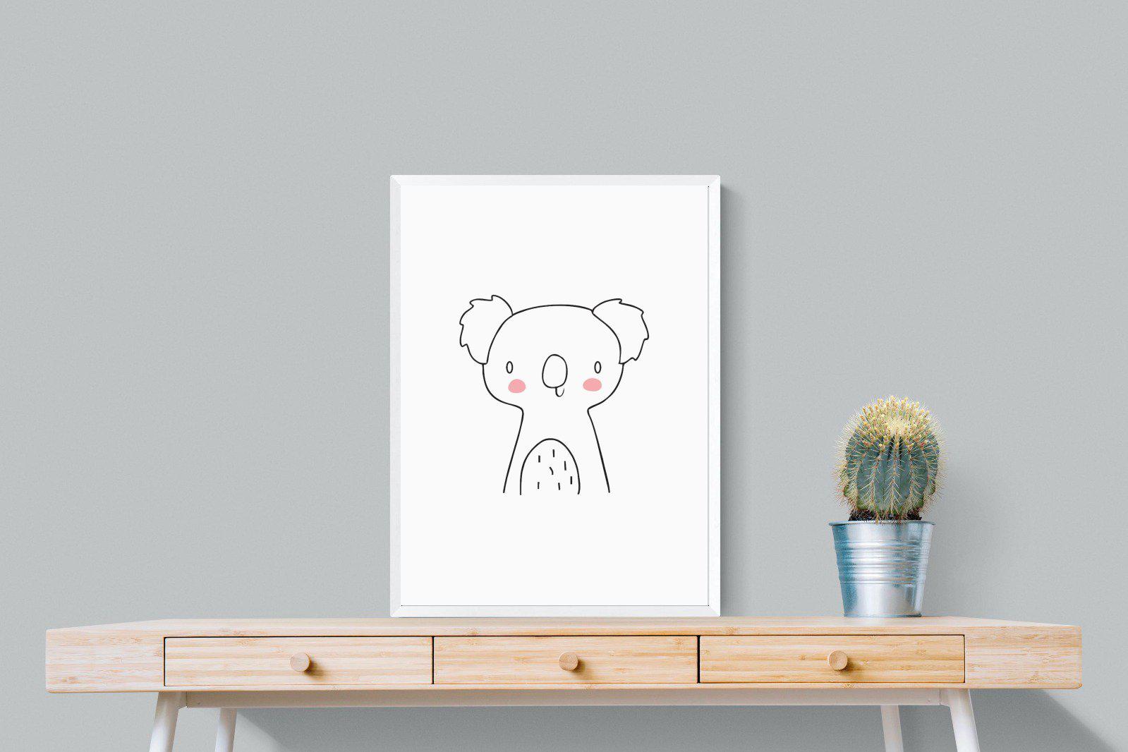 Kid's Koala-Wall_Art-60 x 80cm-Mounted Canvas-White-Pixalot