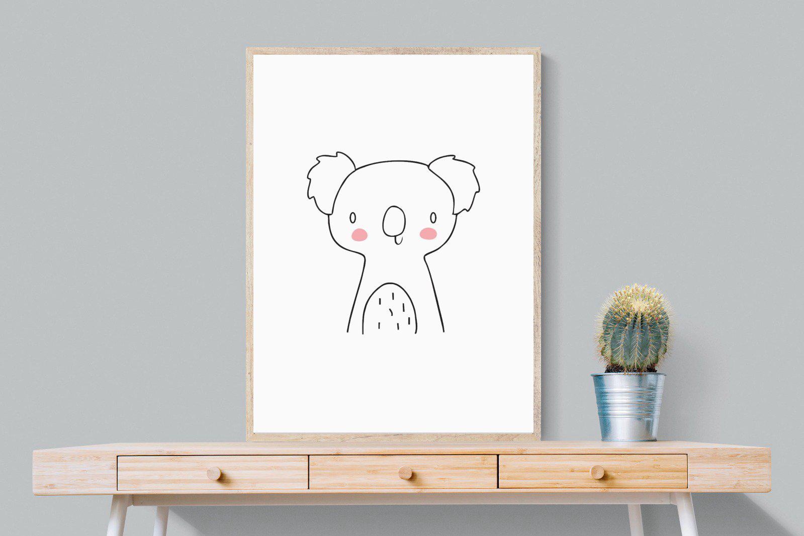 Kid's Koala-Wall_Art-75 x 100cm-Mounted Canvas-Wood-Pixalot