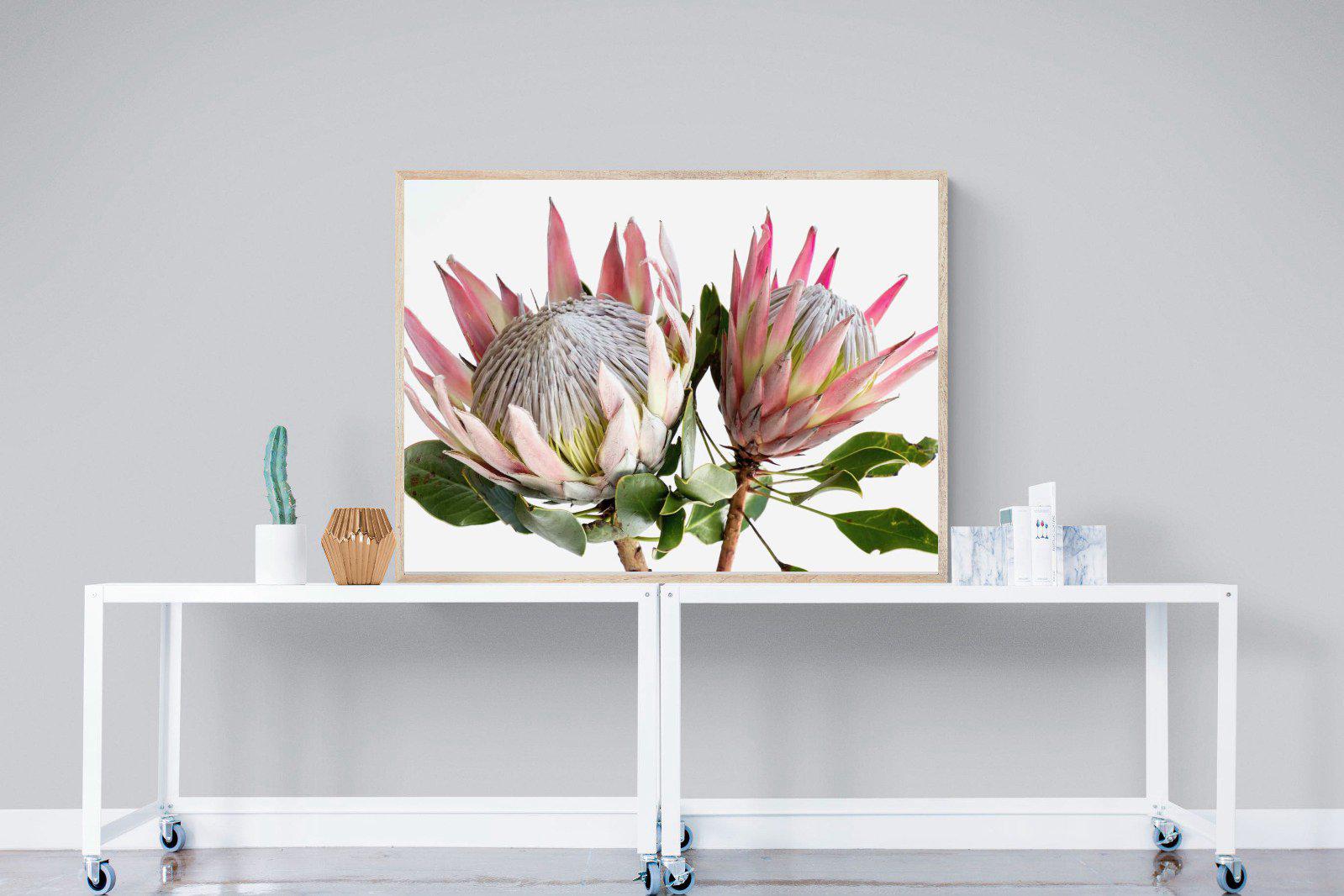 King Proteas-Wall_Art-120 x 90cm-Mounted Canvas-Wood-Pixalot