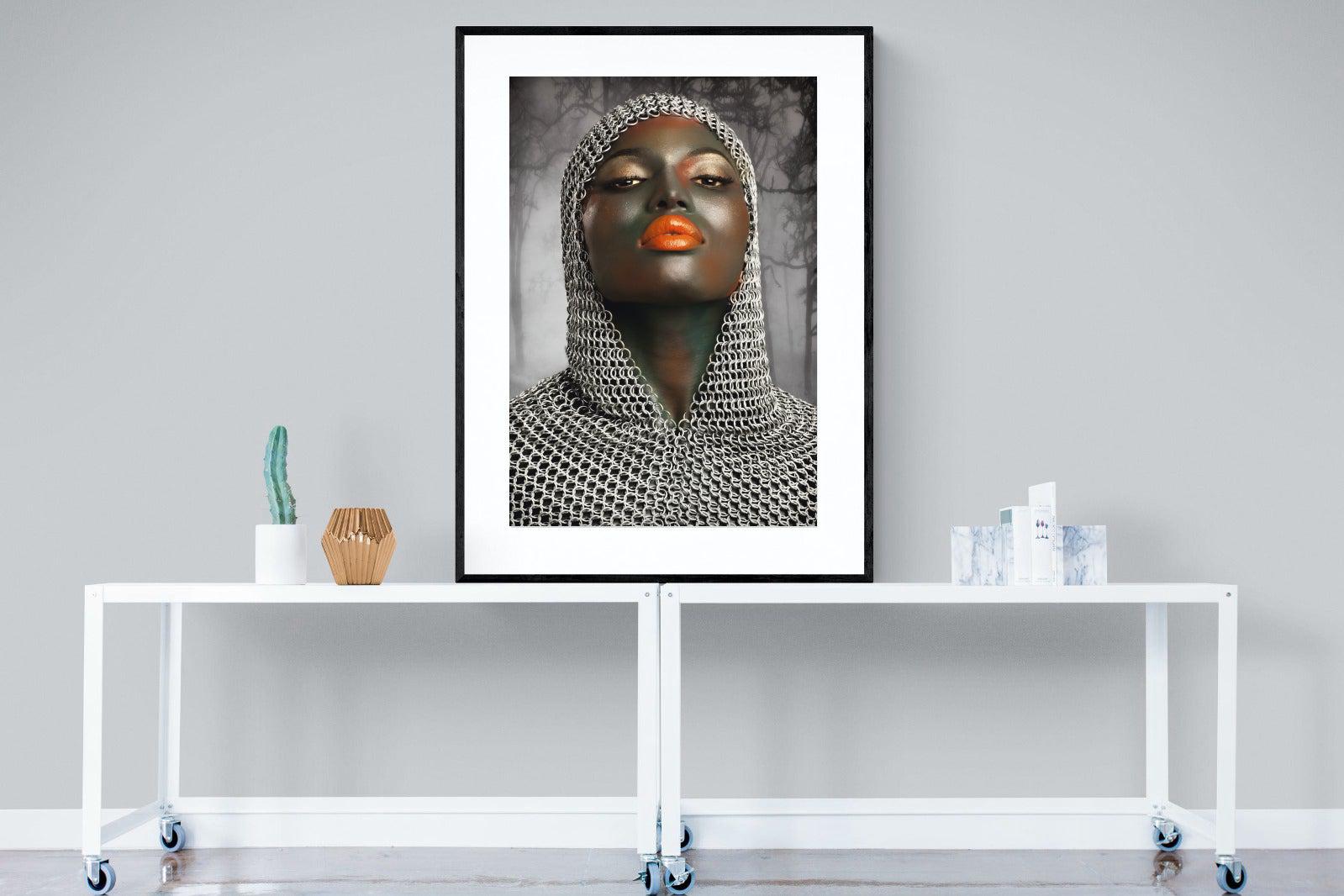 Knight-Wall_Art-90 x 120cm-Framed Print-Black-Pixalot