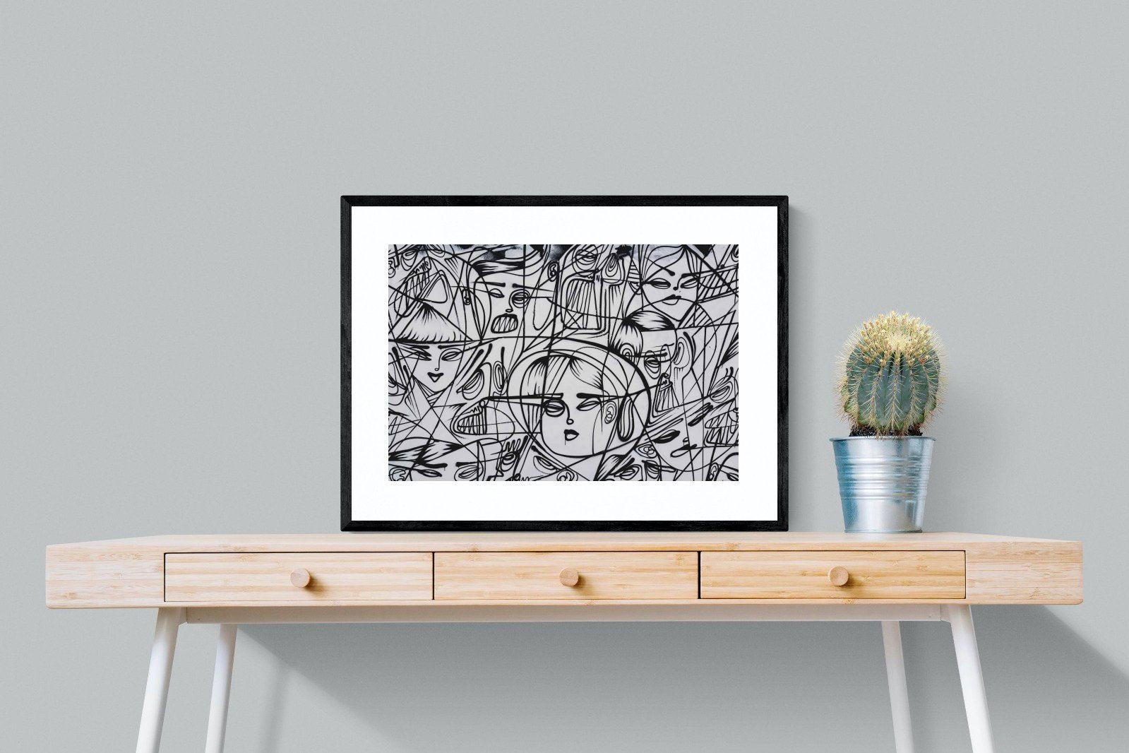 LA Street Art-Wall_Art-80 x 60cm-Framed Print-Black-Pixalot