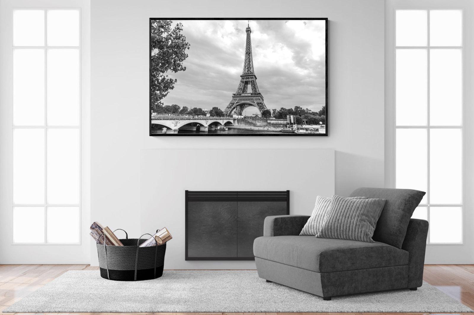 La Dame de Fer-Wall_Art-150 x 100cm-Mounted Canvas-Black-Pixalot