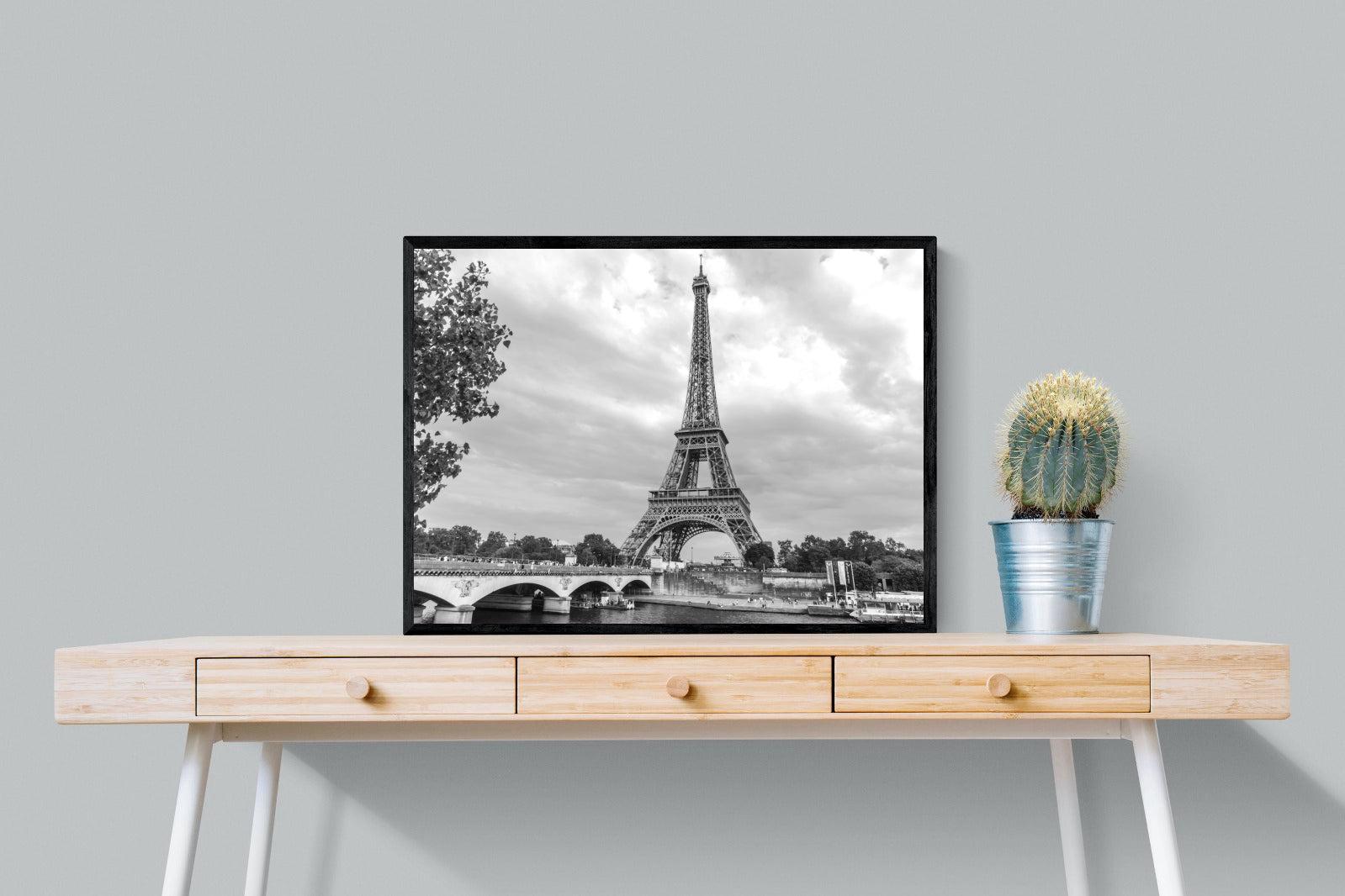 La Dame de Fer-Wall_Art-80 x 60cm-Mounted Canvas-Black-Pixalot