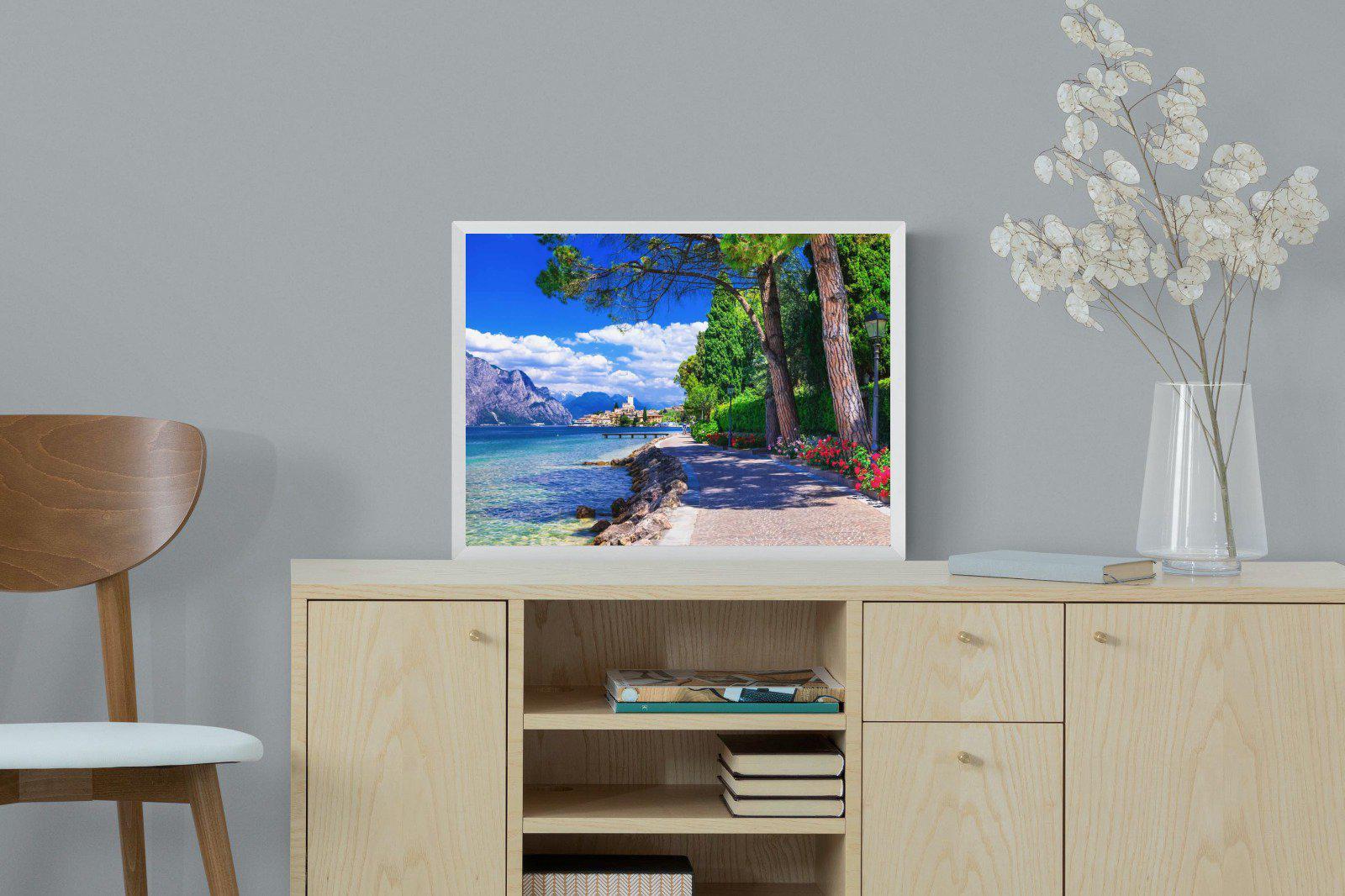 Lago di Garda-Wall_Art-60 x 45cm-Mounted Canvas-White-Pixalot