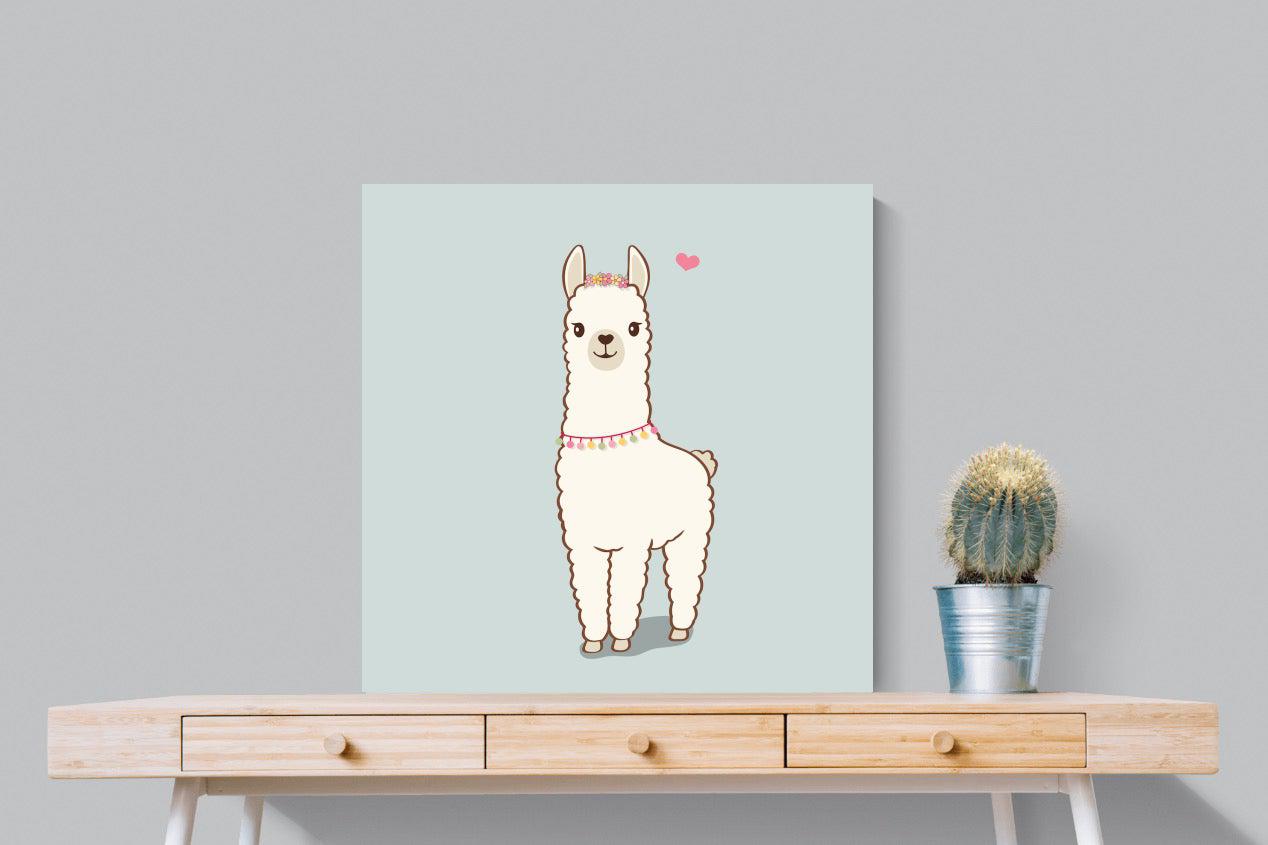 Lama-Wall_Art-80 x 80cm-Mounted Canvas-No Frame-Pixalot