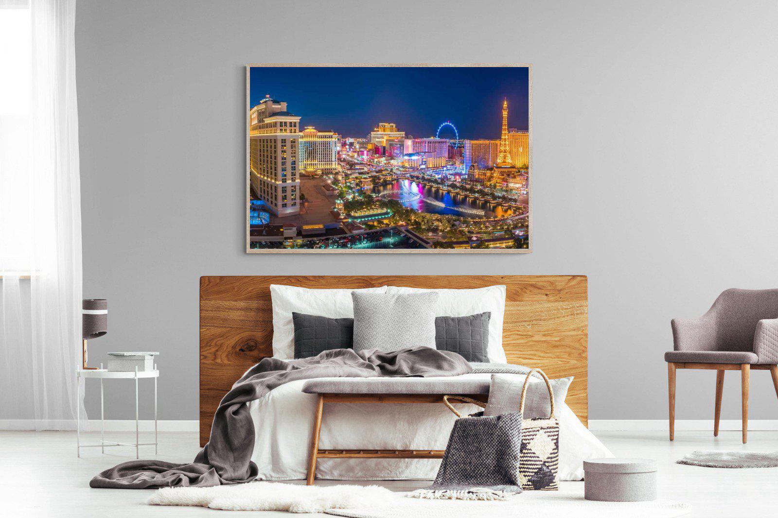 Las Vegas-Wall_Art-150 x 100cm-Mounted Canvas-Wood-Pixalot