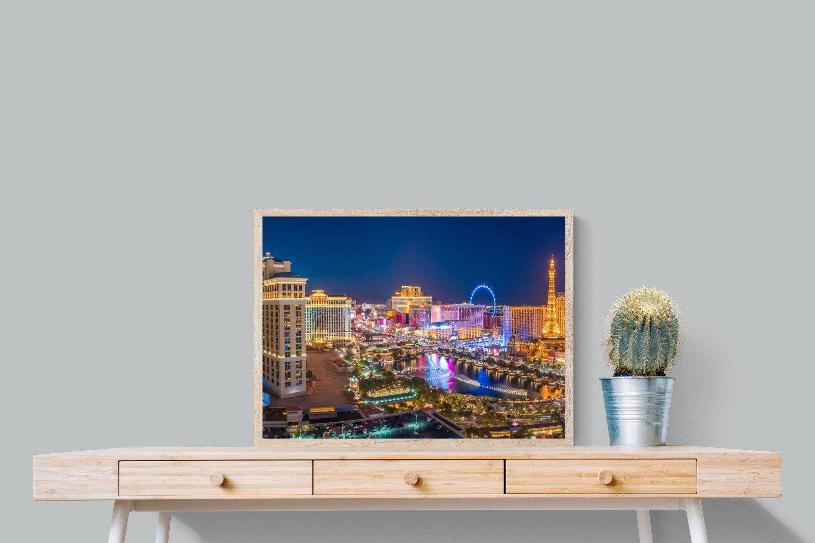 Las Vegas-Wall_Art-80 x 60cm-Mounted Canvas-Wood-Pixalot