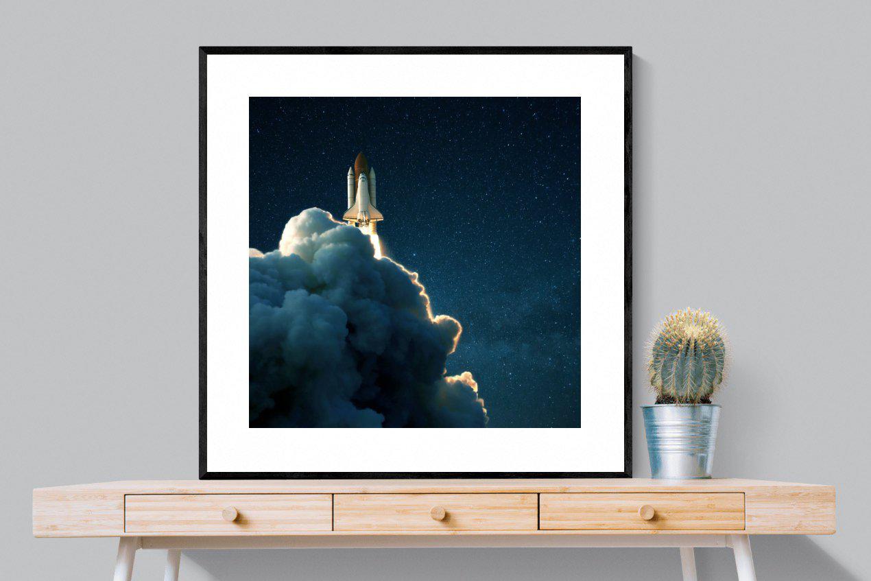 Launch-Wall_Art-100 x 100cm-Framed Print-Black-Pixalot