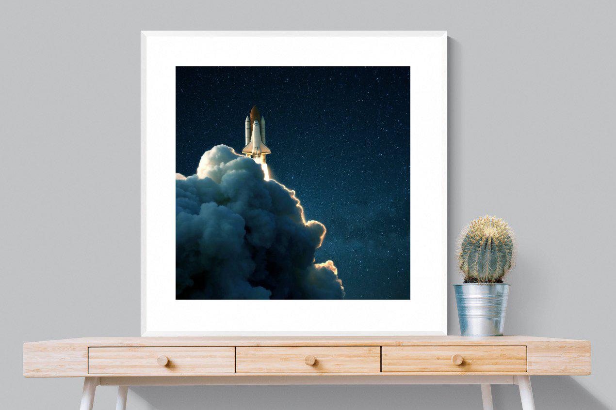 Launch-Wall_Art-100 x 100cm-Framed Print-White-Pixalot