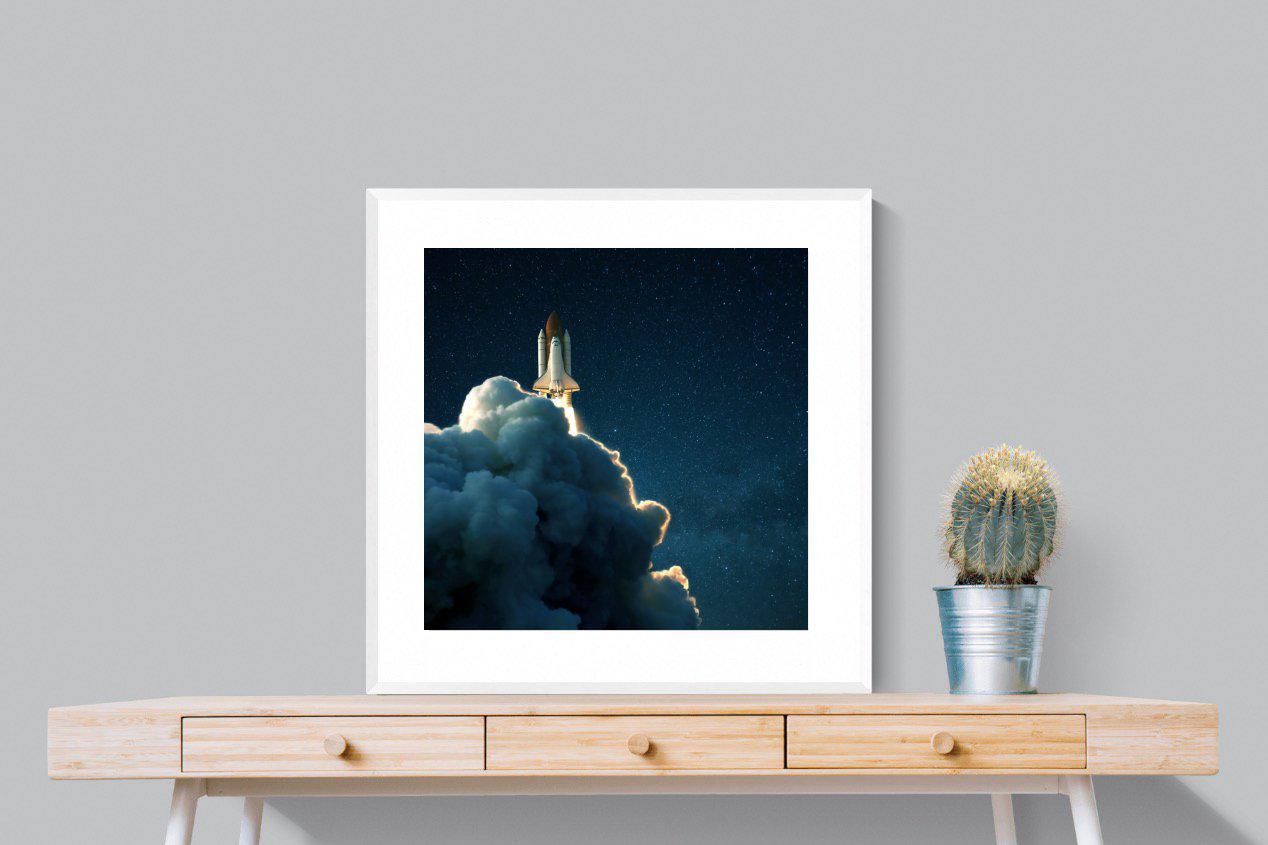 Launch-Wall_Art-80 x 80cm-Framed Print-White-Pixalot