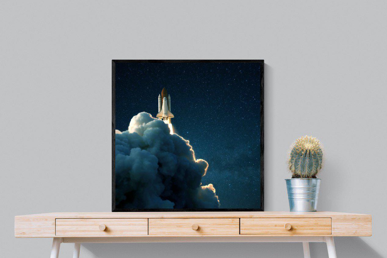 Launch-Wall_Art-80 x 80cm-Mounted Canvas-Black-Pixalot