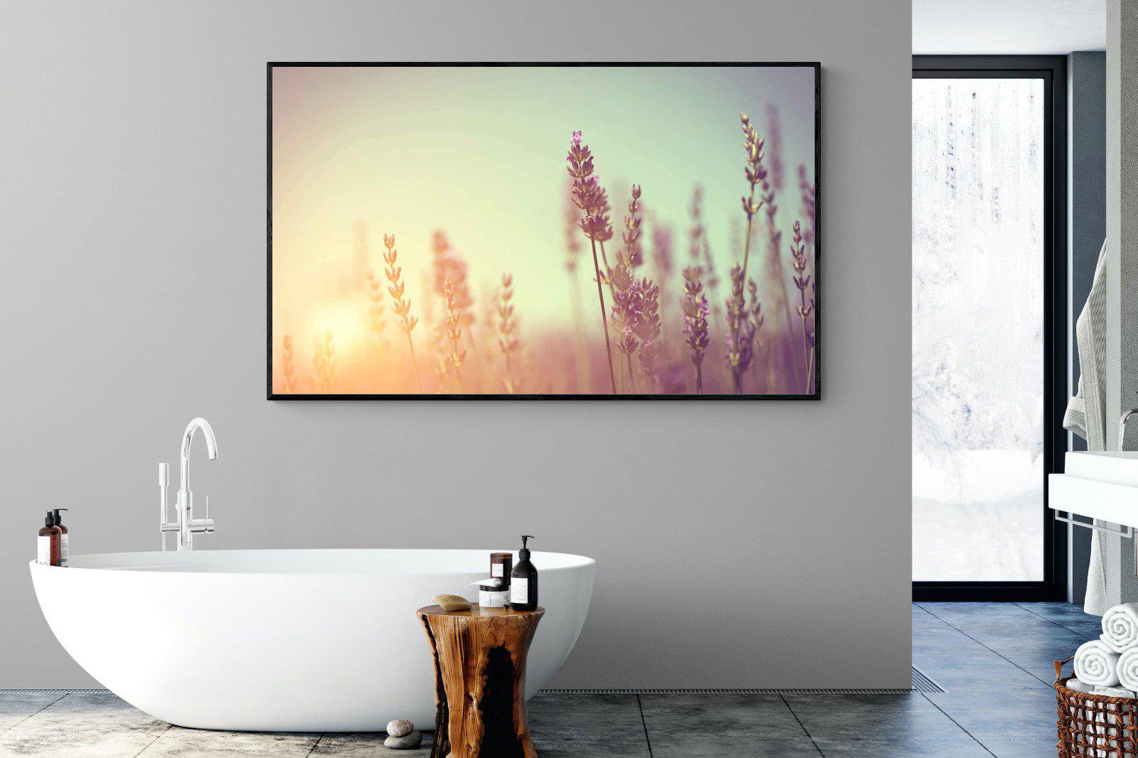 Lavender-Wall_Art-180 x 110cm-Mounted Canvas-Black-Pixalot