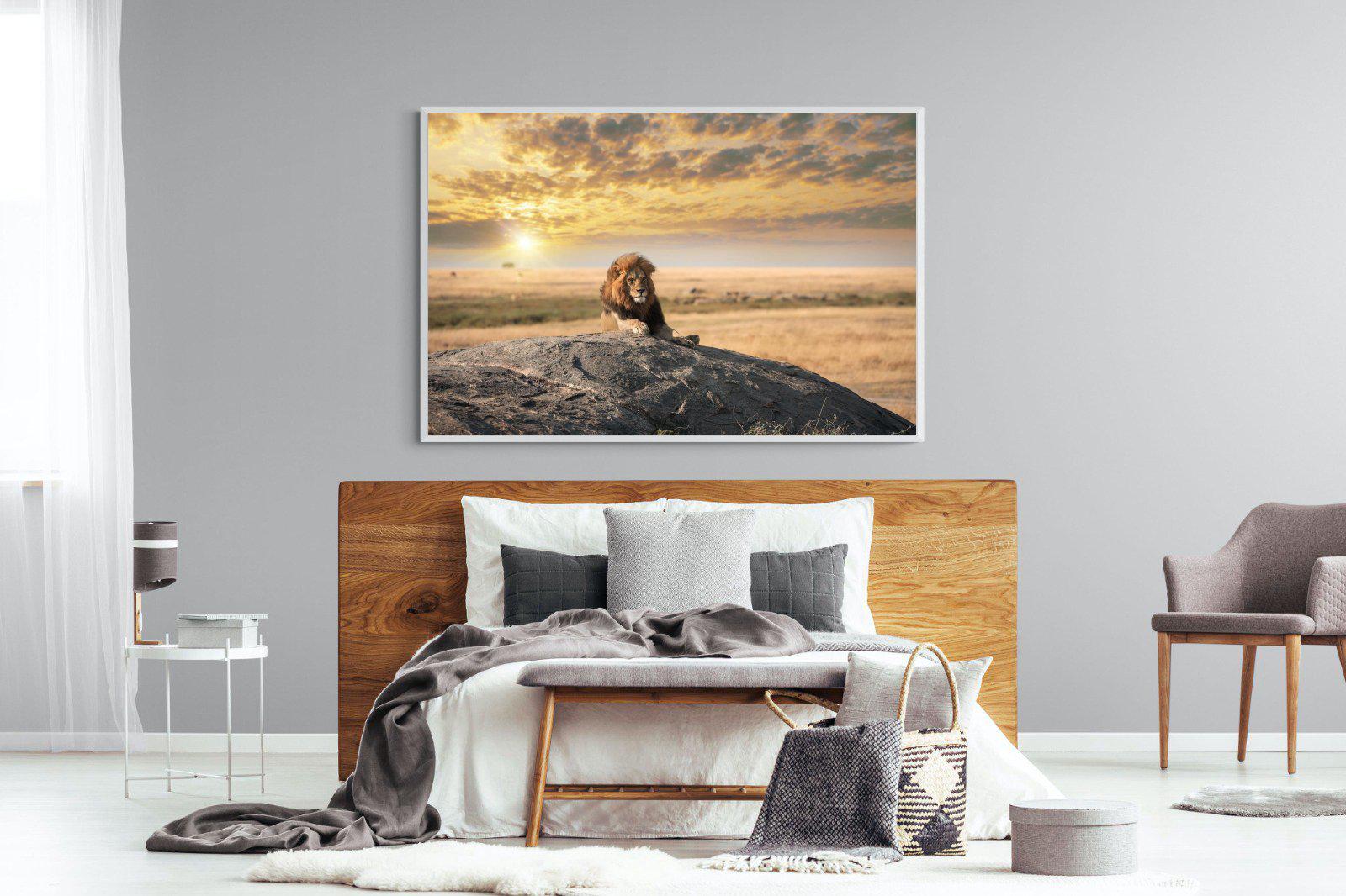 Lion Rock-Wall_Art-150 x 100cm-Mounted Canvas-White-Pixalot