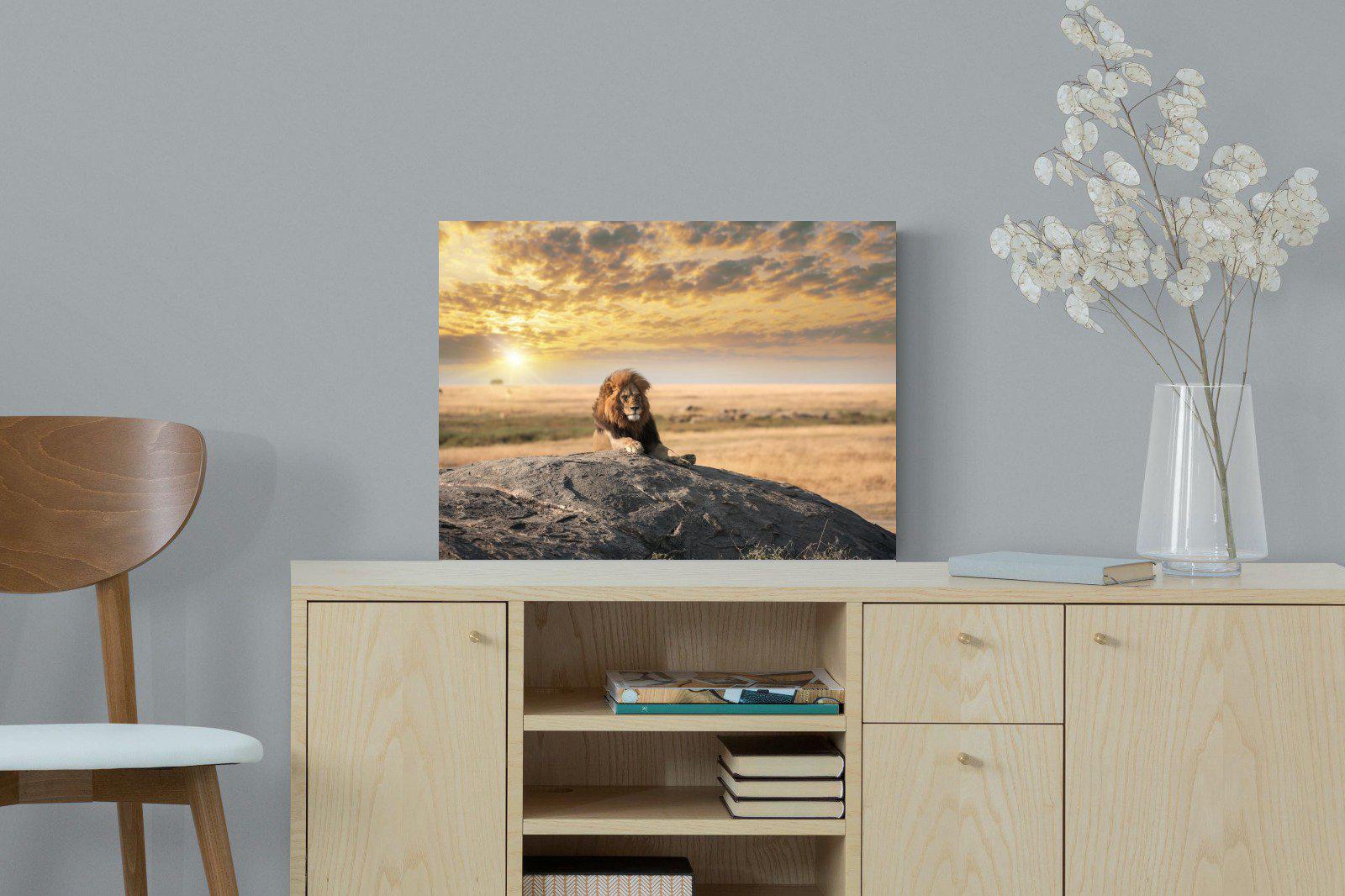 Lion Rock-Wall_Art-60 x 45cm-Mounted Canvas-No Frame-Pixalot