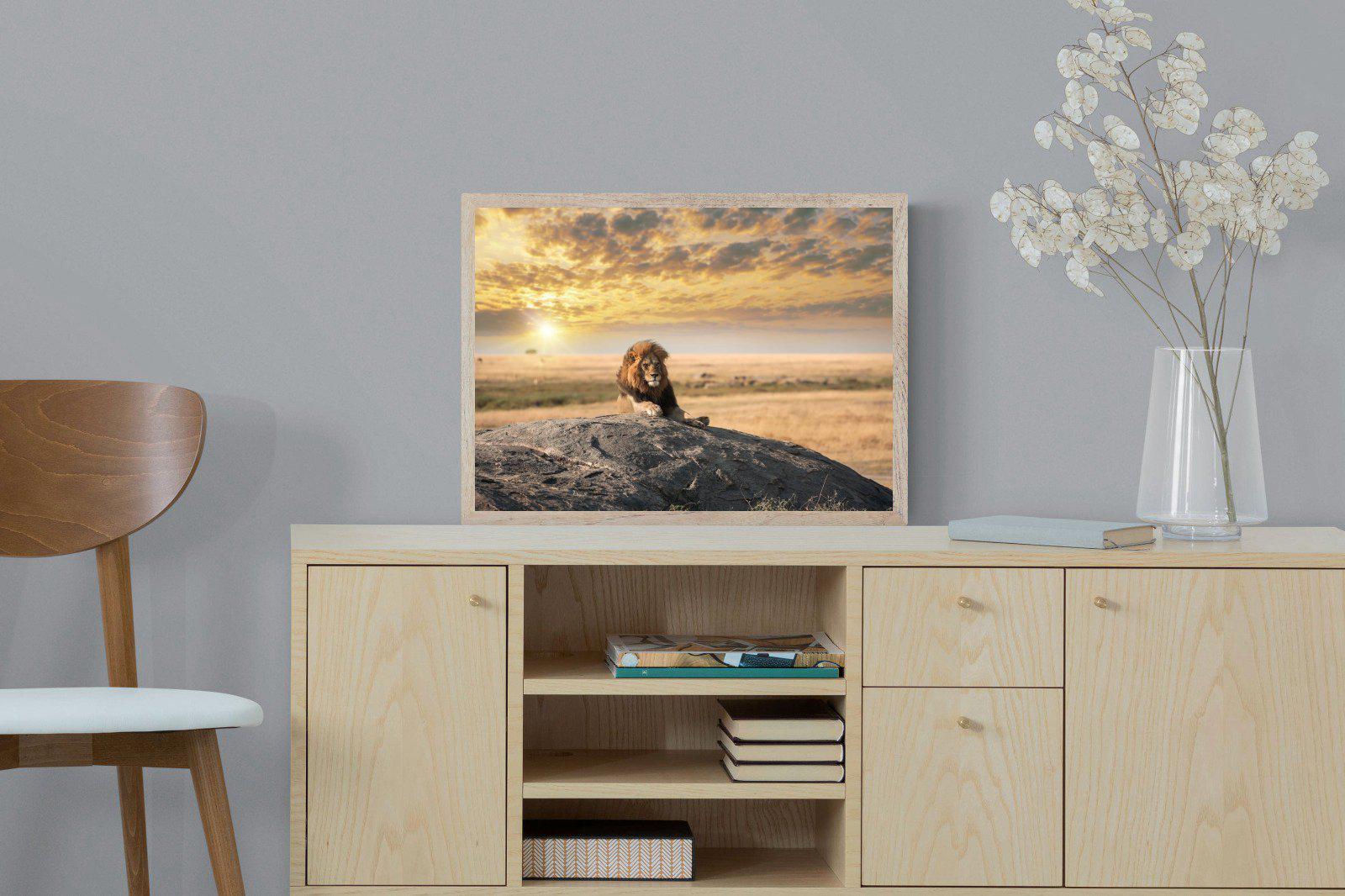 Lion Rock-Wall_Art-60 x 45cm-Mounted Canvas-Wood-Pixalot